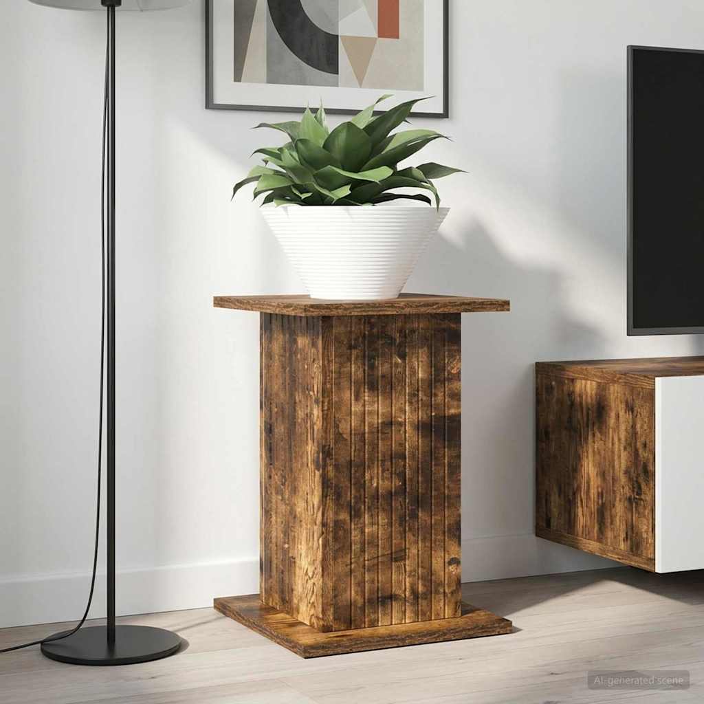 Plantenstandaard 2 pcs Gerookt eiken 30,5 x 30 x 43 cm – afbeelding 1