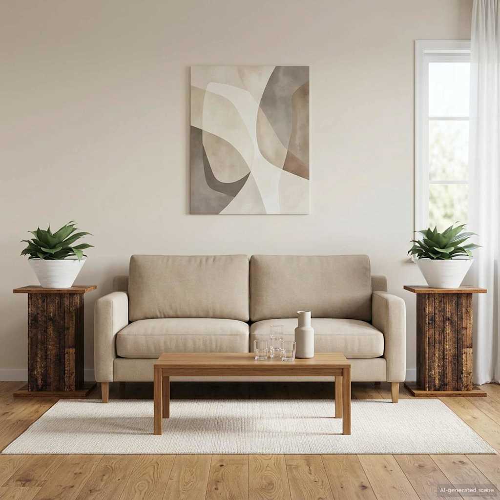 Plantenstandaard 2 pcs Oud hout 30,5 x 30 x 43 cm Bewerkt hout