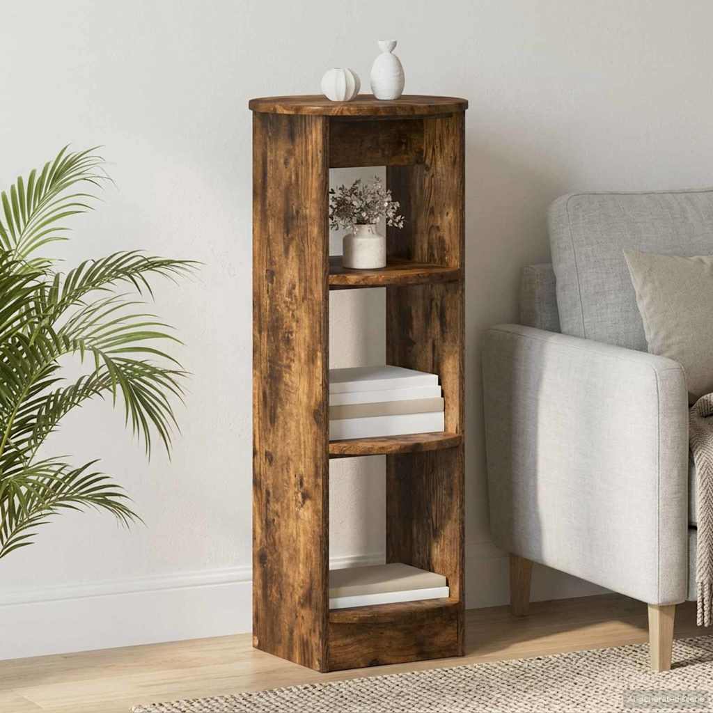 Bijzetkast Gerookte Eik 40 x 40 x 100 cm Geconstrueerd hout – afbeelding 1
