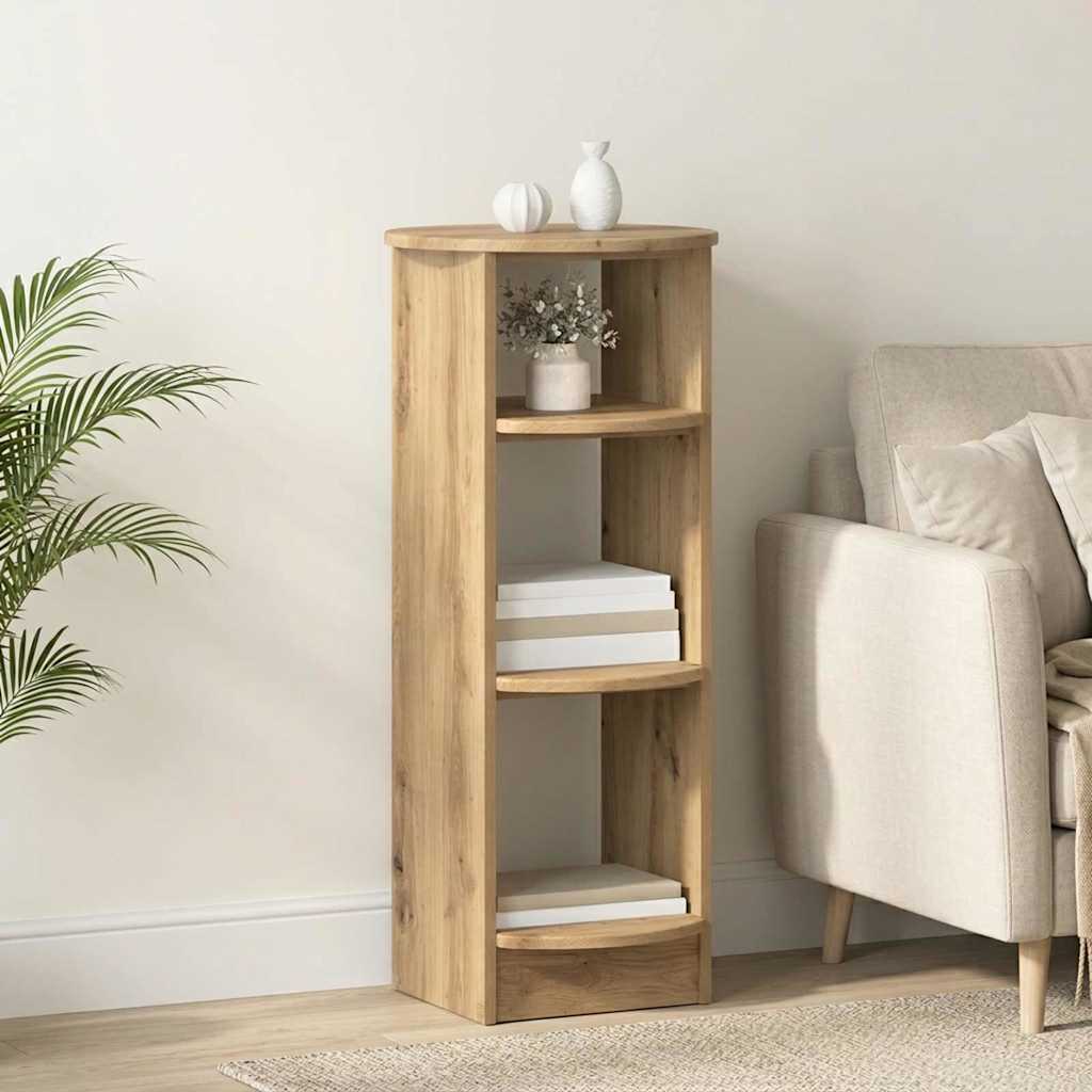 Bijzetkast Artisanaal eiken 40 x 40 x 100 cm Geconstrueerd hout – afbeelding 1