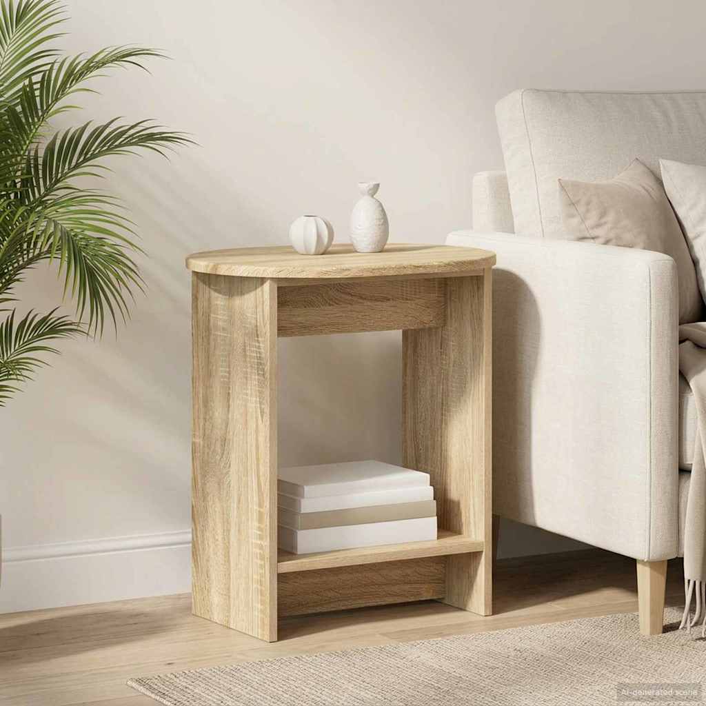 Bijzettafel Sonoma Eiken 50 x 39,5 x 55 cm Bewerkt hout – afbeelding 1