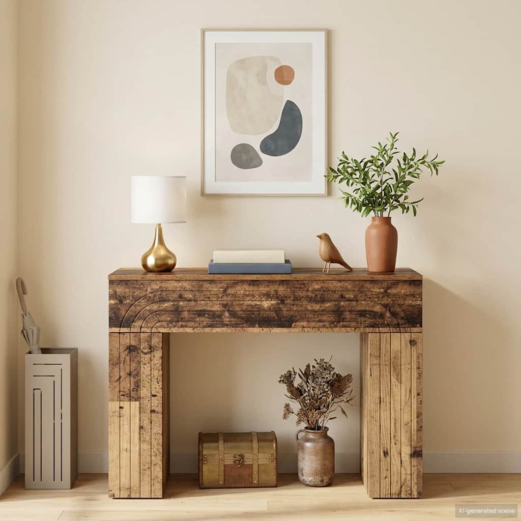 Salontafel Oud hout 102 x 35 x 75 cm Bewerkt hout