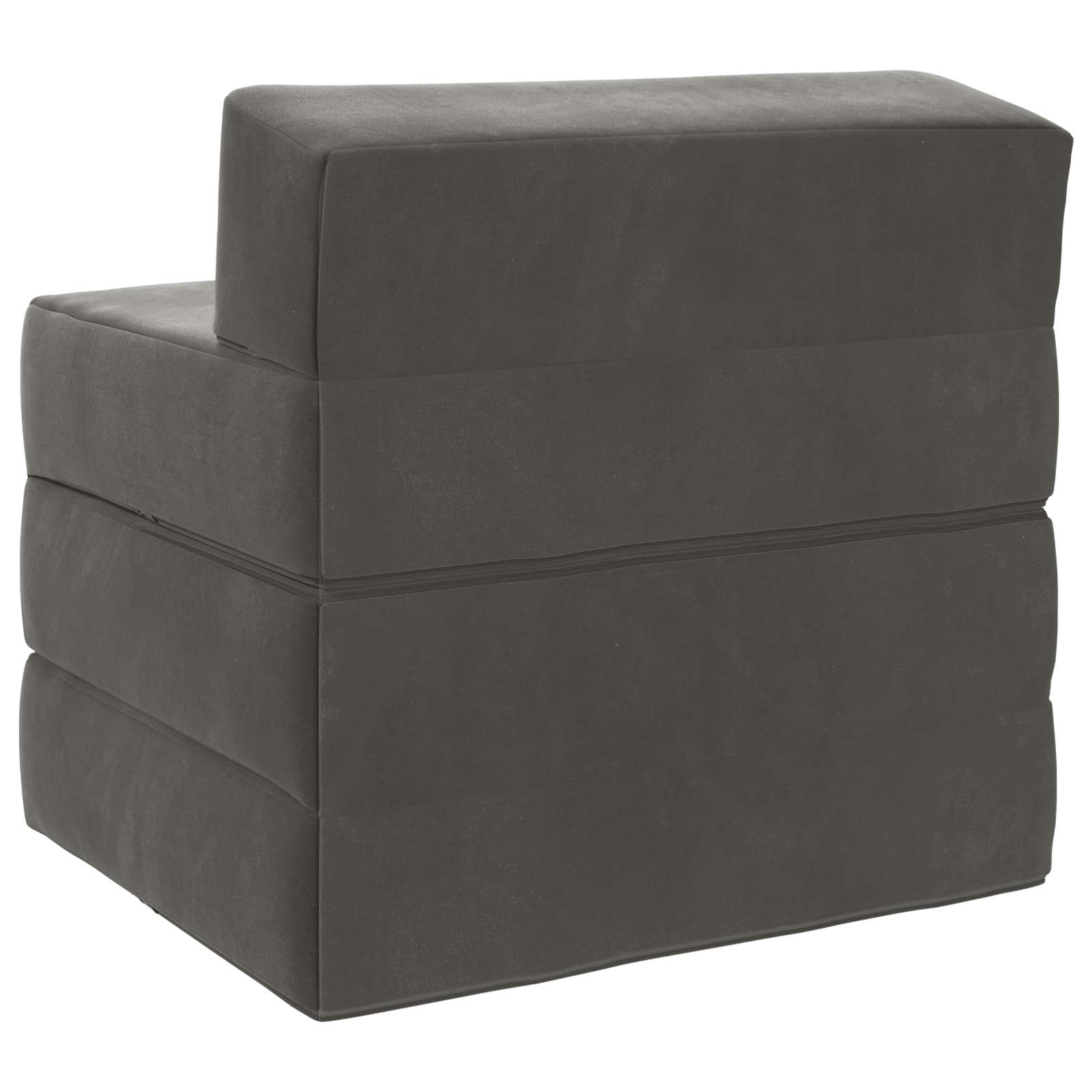Vouwbare Bankbed Donkergrijs 200 x 70 x 15 cm Fluweel – afbeelding 5