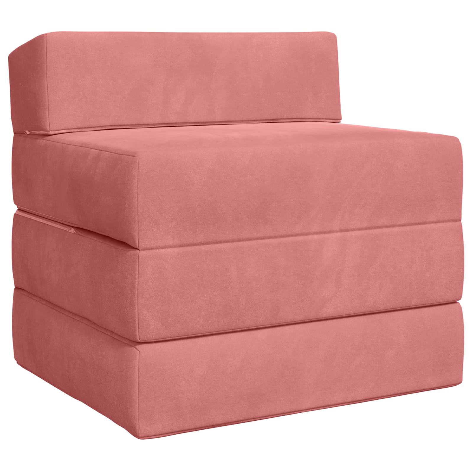 Vouwbare Bankbed Roze 200 x 70 x 15 cm Fluweel – afbeelding 2