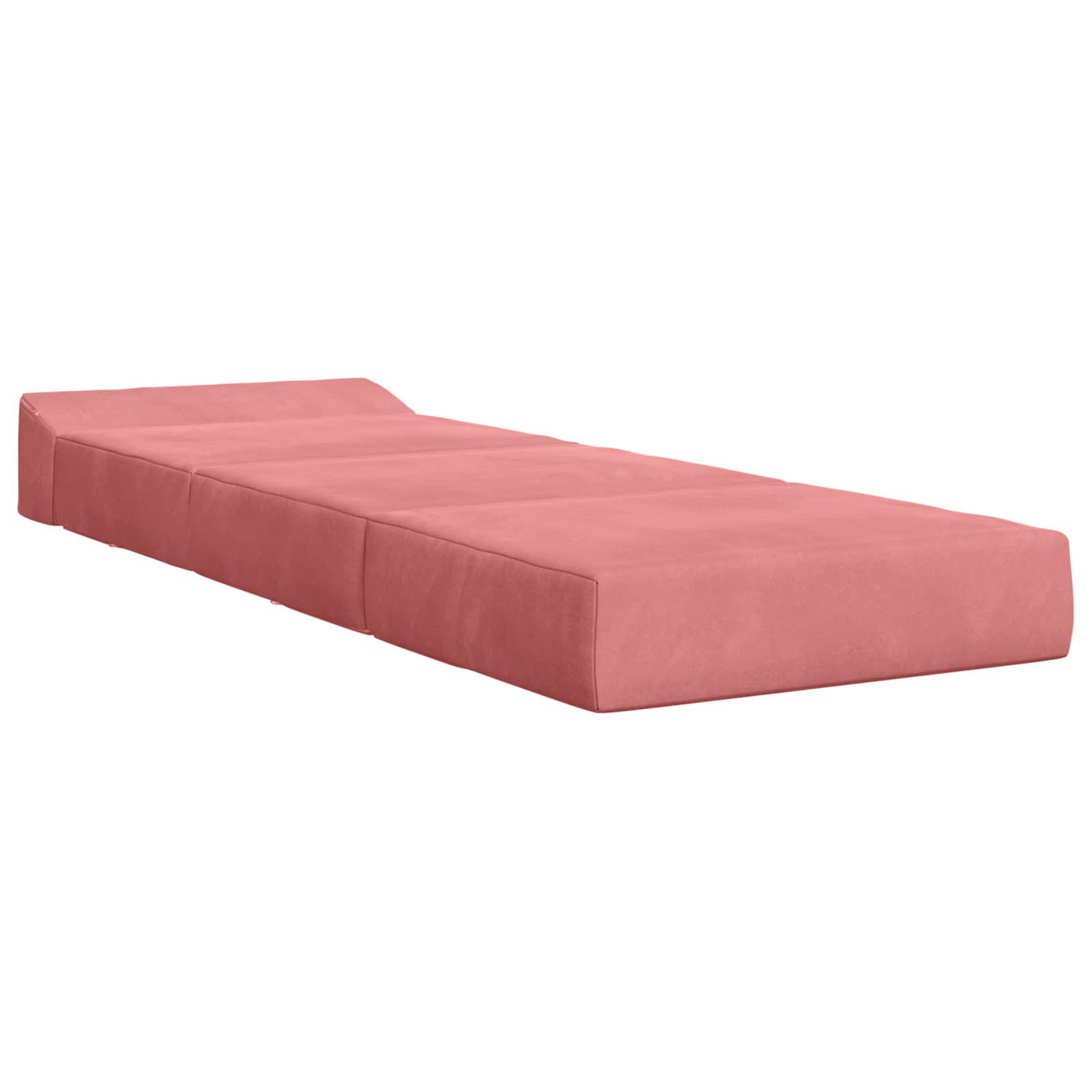 Vouwbare Bankbed Roze 200 x 70 x 15 cm Fluweel – afbeelding 3