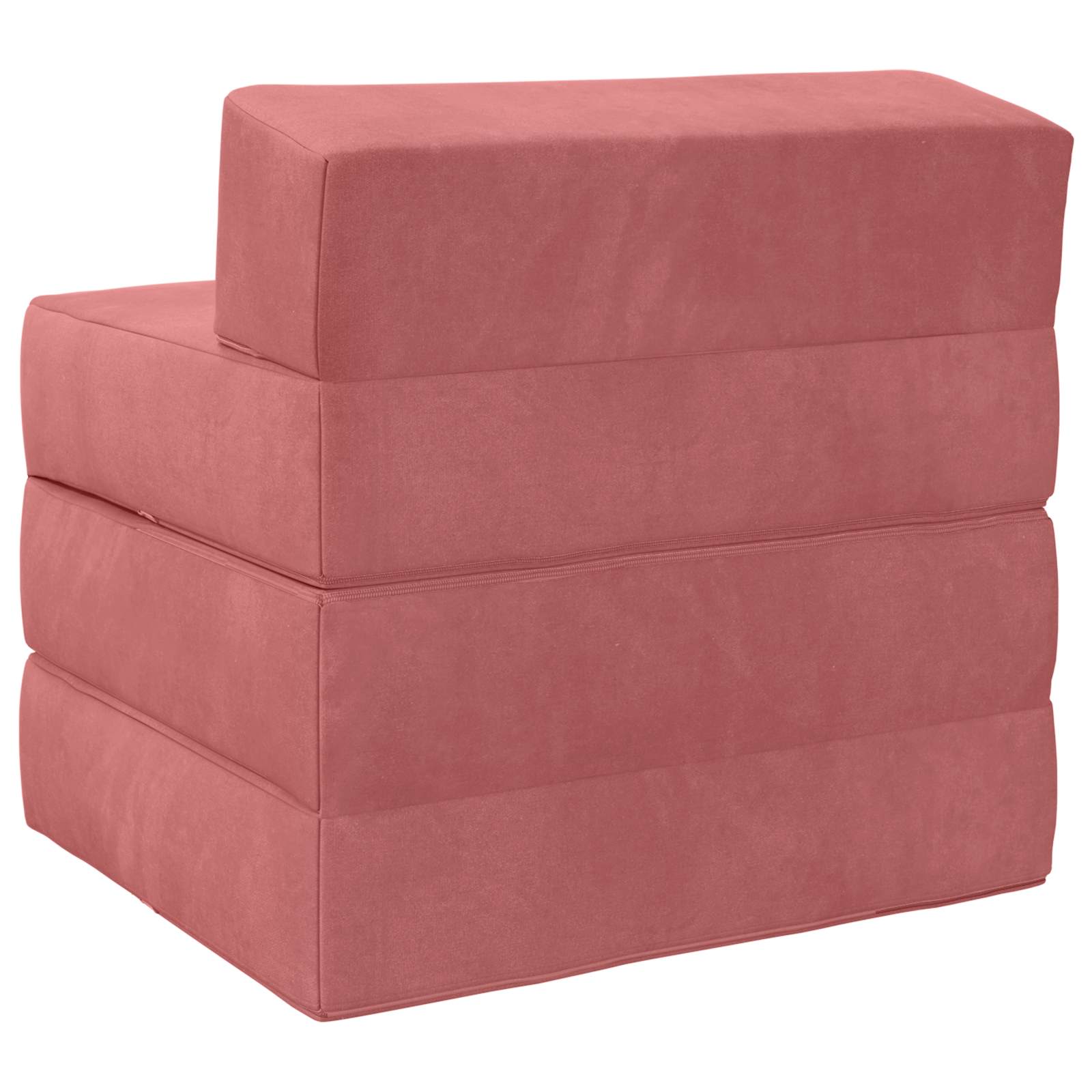 Vouwbare Bankbed Roze 200 x 70 x 15 cm Fluweel – afbeelding 5