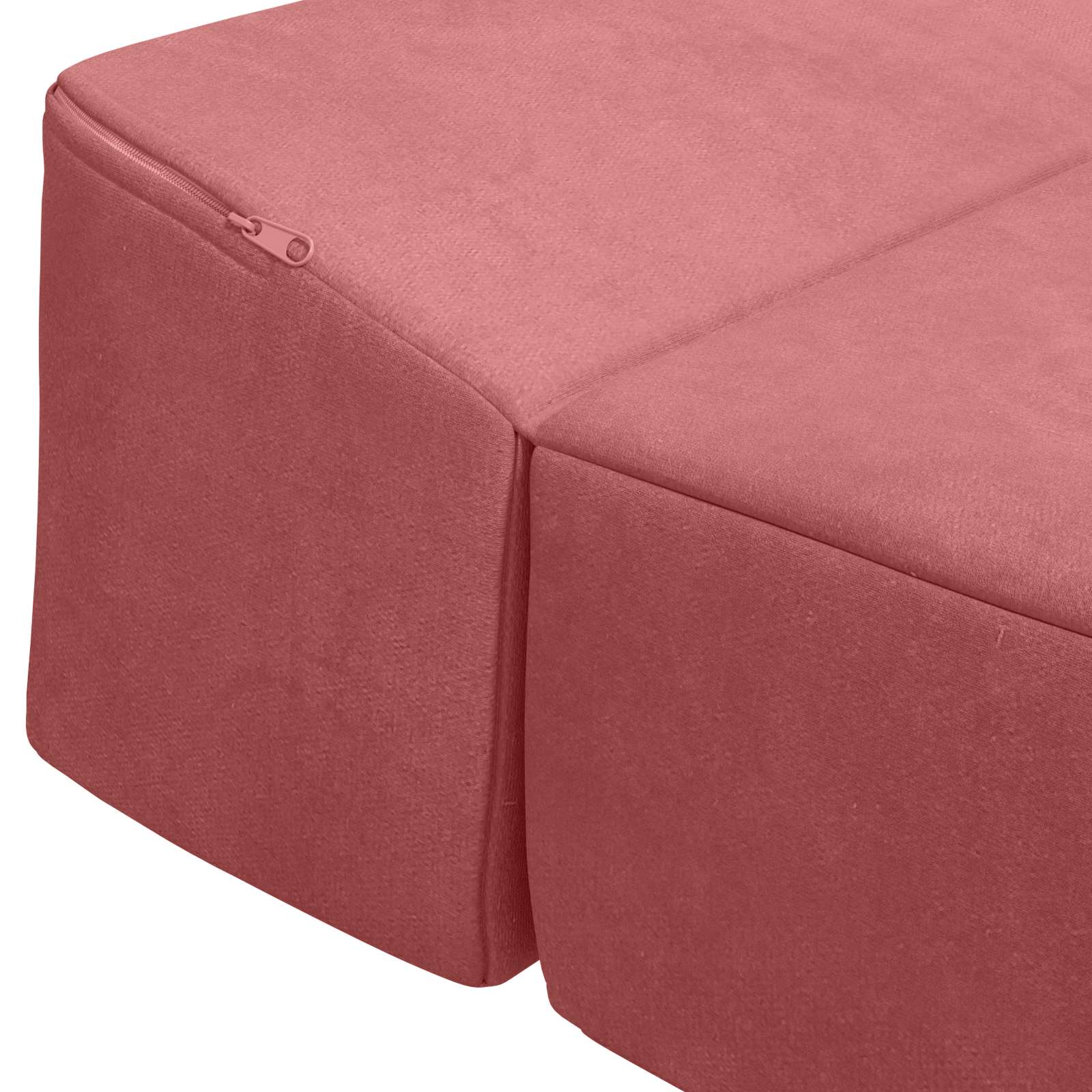 Vouwbare Bankbed Roze 200 x 70 x 15 cm Fluweel – afbeelding 6