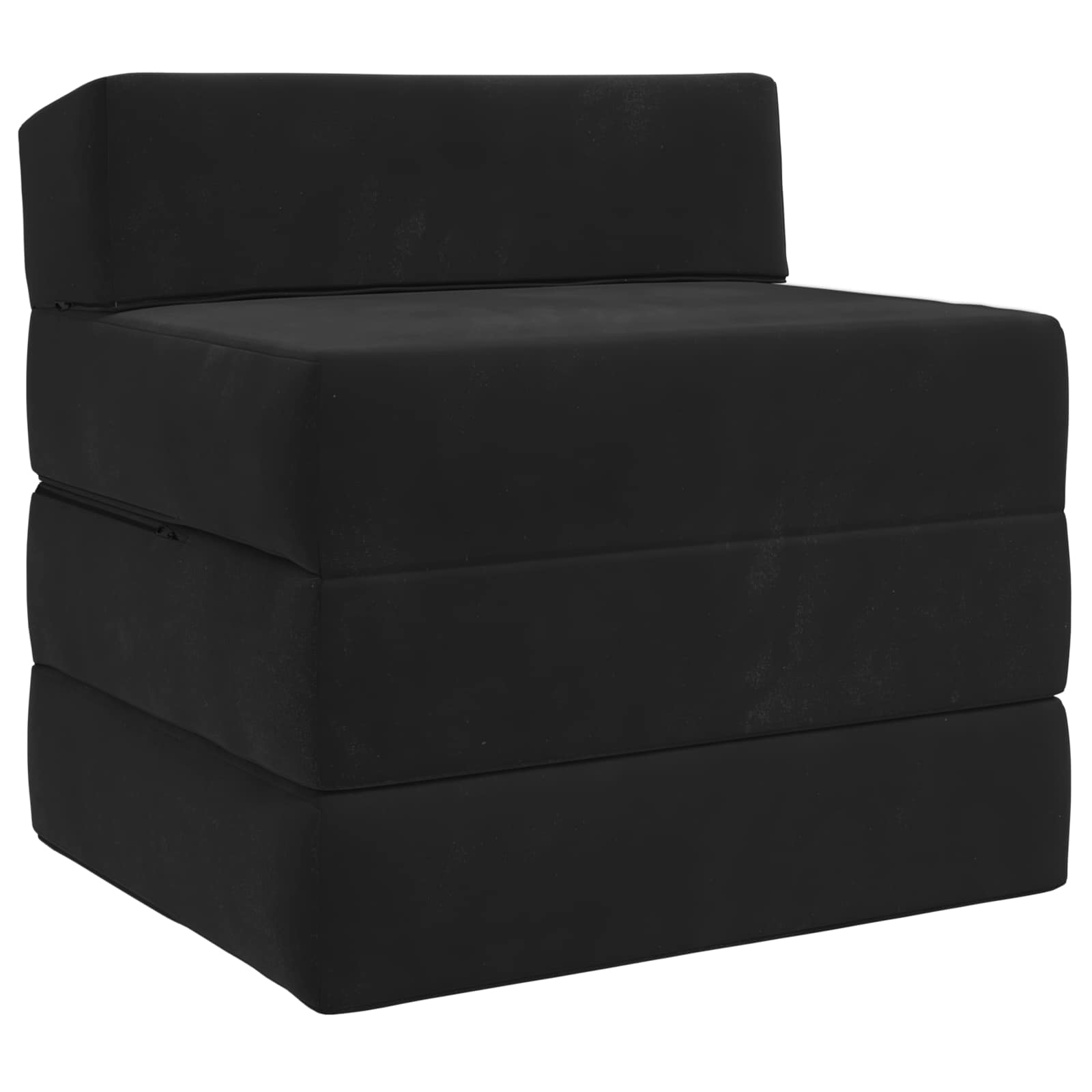 Vouwbare Bankbed Zwart 200 x 70 x 15 cm Fluweel