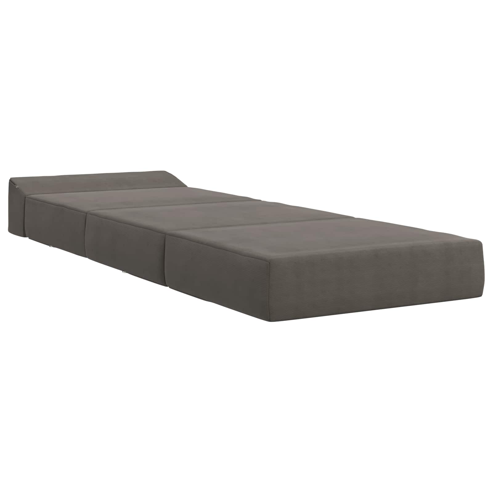 Vouwbare Bankbed Lichtgrijs 200 x 70 x 15 cm Katoen Stof – afbeelding 3