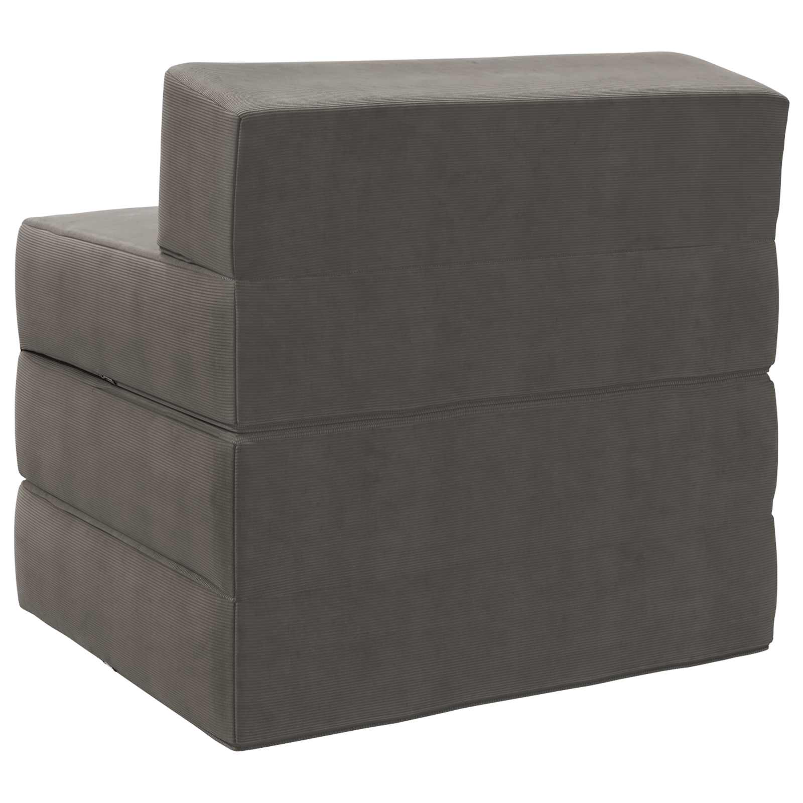 Vouwbare Bankbed Lichtgrijs 200 x 70 x 15 cm Katoen Stof – afbeelding 5