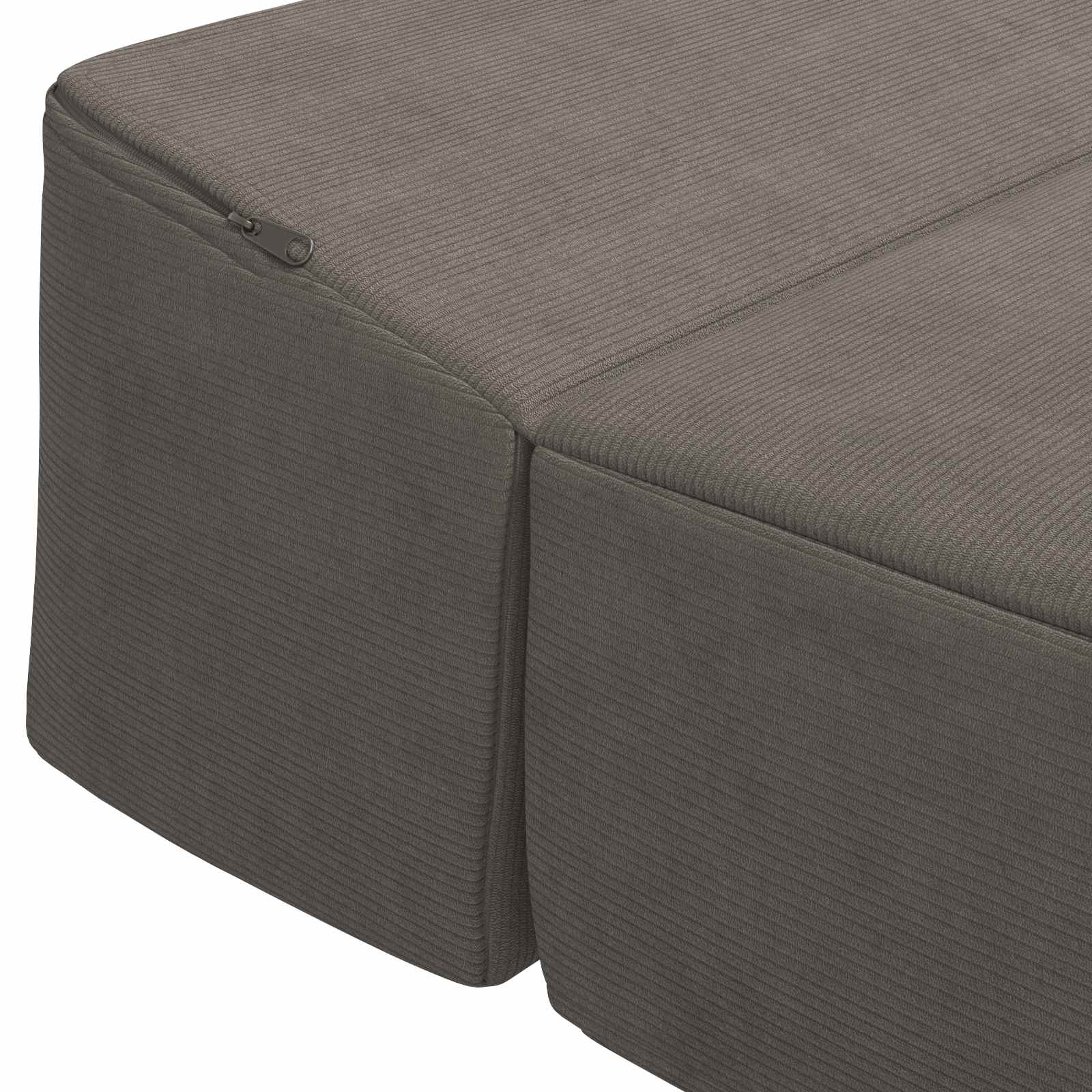 Vouwbare Bankbed Lichtgrijs 200 x 70 x 15 cm Katoen Stof – afbeelding 6