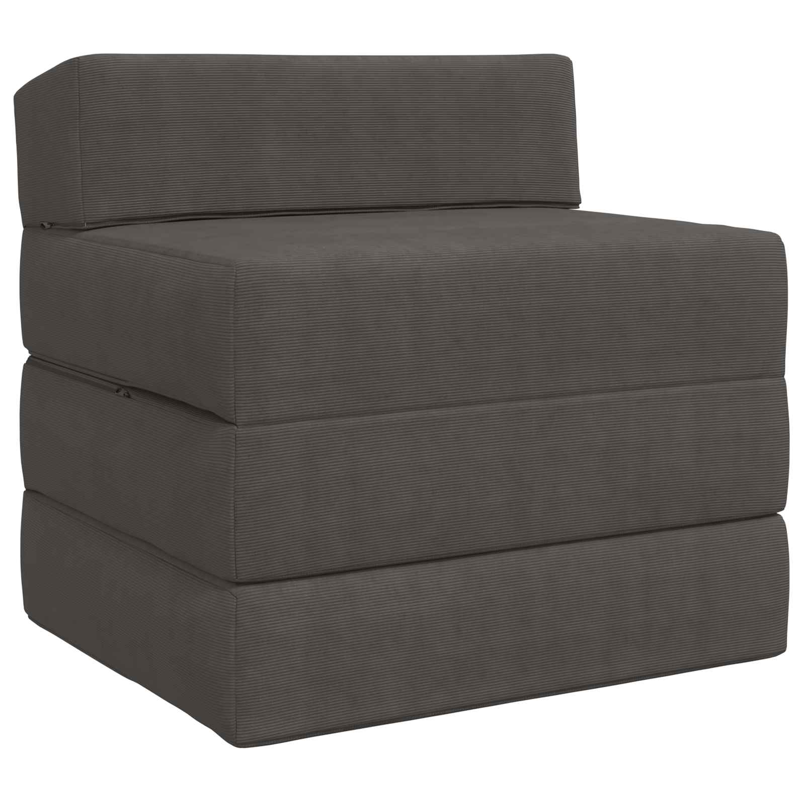 Vouwbare Bankbed Donkergrijs 200 x 70 x 15 cm Katoen Stof – afbeelding 2