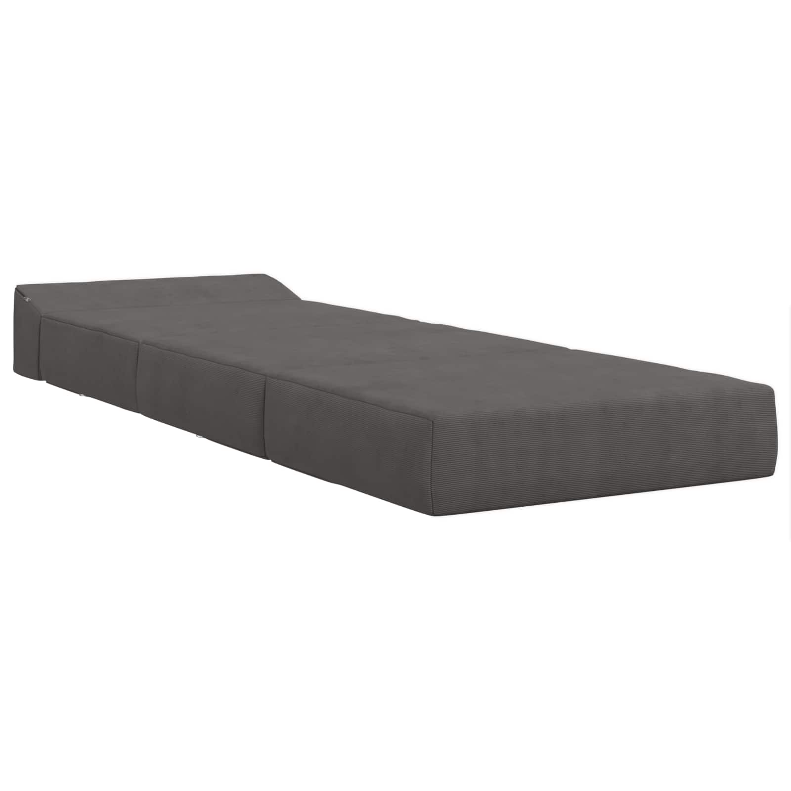 Vouwbare Bankbed Donkergrijs 200 x 70 x 15 cm Katoen Stof – afbeelding 3