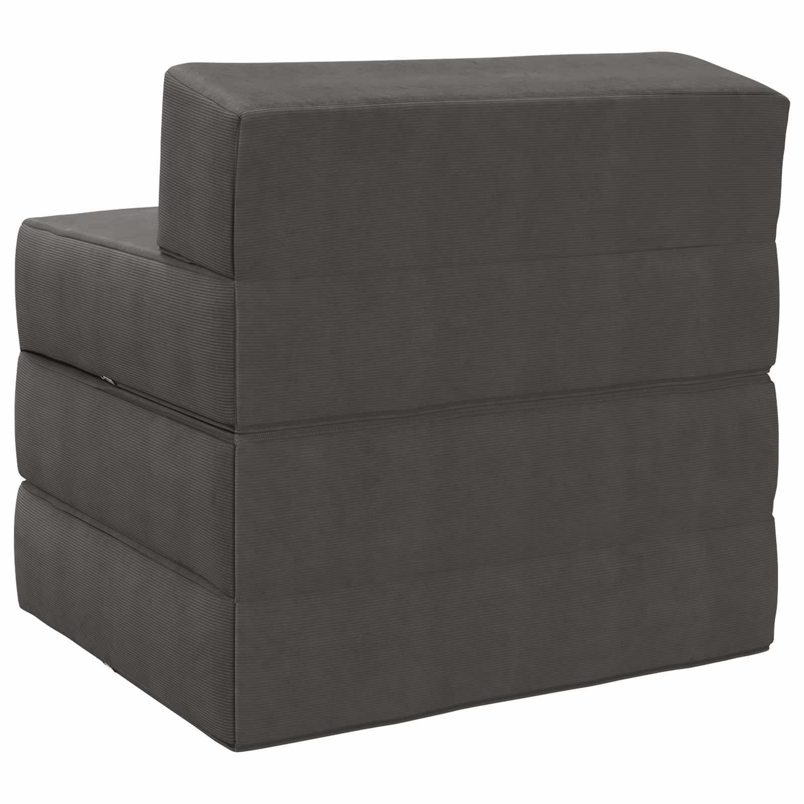 Vouwbare Bankbed Donkergrijs 200 x 70 x 15 cm Katoen Stof – afbeelding 5
