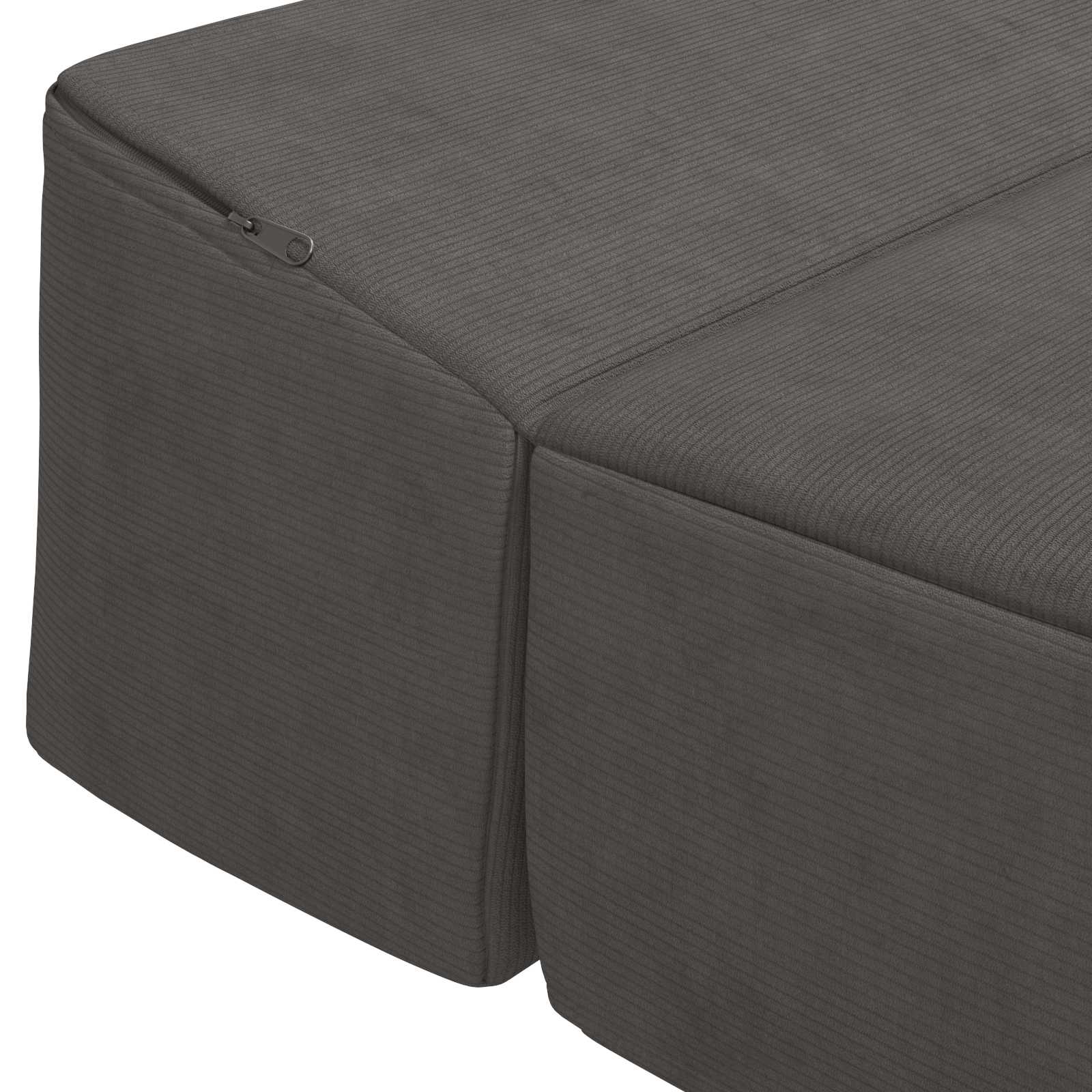 Vouwbare Bankbed Donkergrijs 200 x 70 x 15 cm Katoen Stof – afbeelding 6