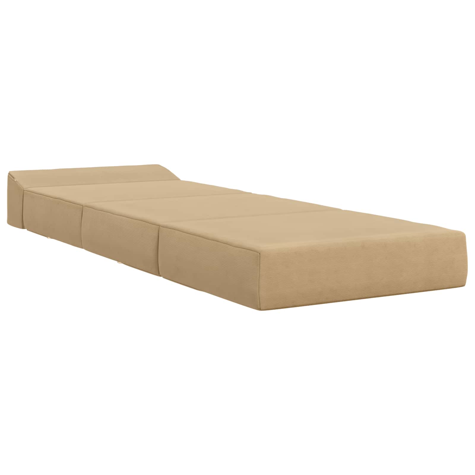 Vouwbare Bankbed Lichtgroen Grijs 200 x 70 x 15 cm Katoen Stof – afbeelding 3