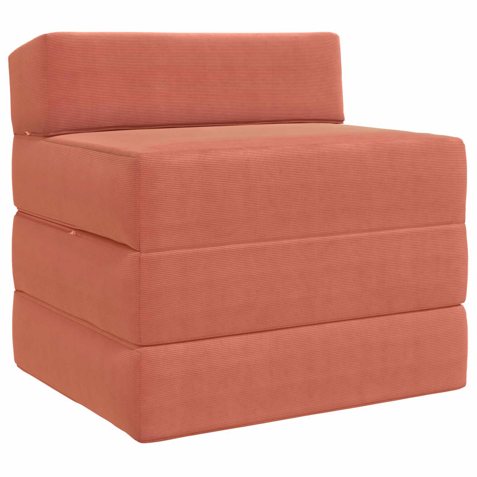 Vouwbare Bankbed Rood-oranje 200 x 70 x 15 cm Katoen Stof – afbeelding 2
