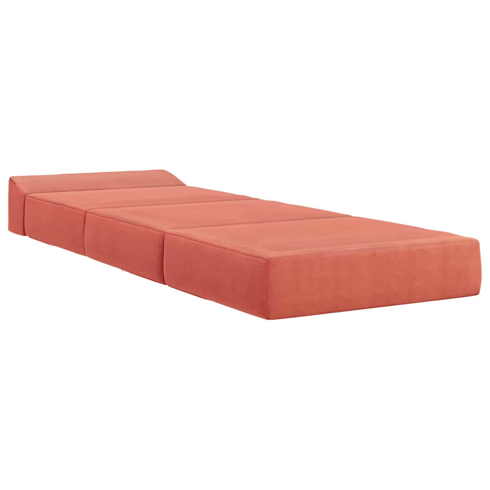 Vouwbare Bankbed Rood-oranje 200 x 70 x 15 cm Katoen Stof – afbeelding 3