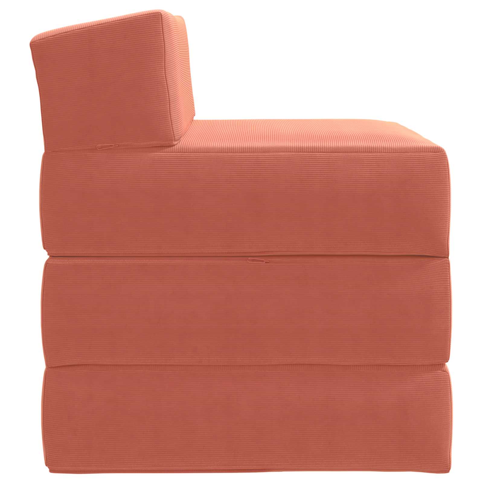 Vouwbare Bankbed Rood-oranje 200 x 70 x 15 cm Katoen Stof – afbeelding 4