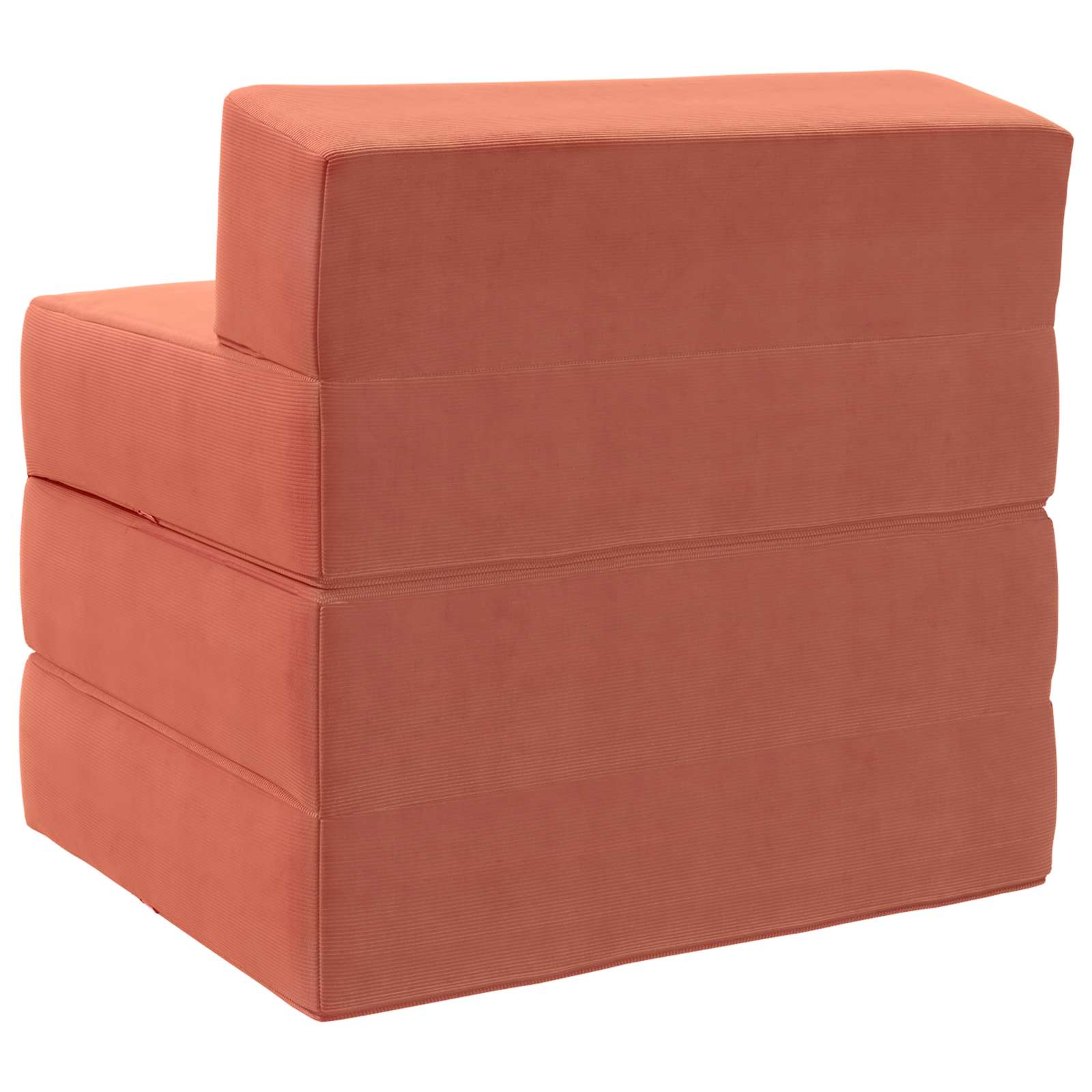 Vouwbare Bankbed Rood-oranje 200 x 70 x 15 cm Katoen Stof – afbeelding 5