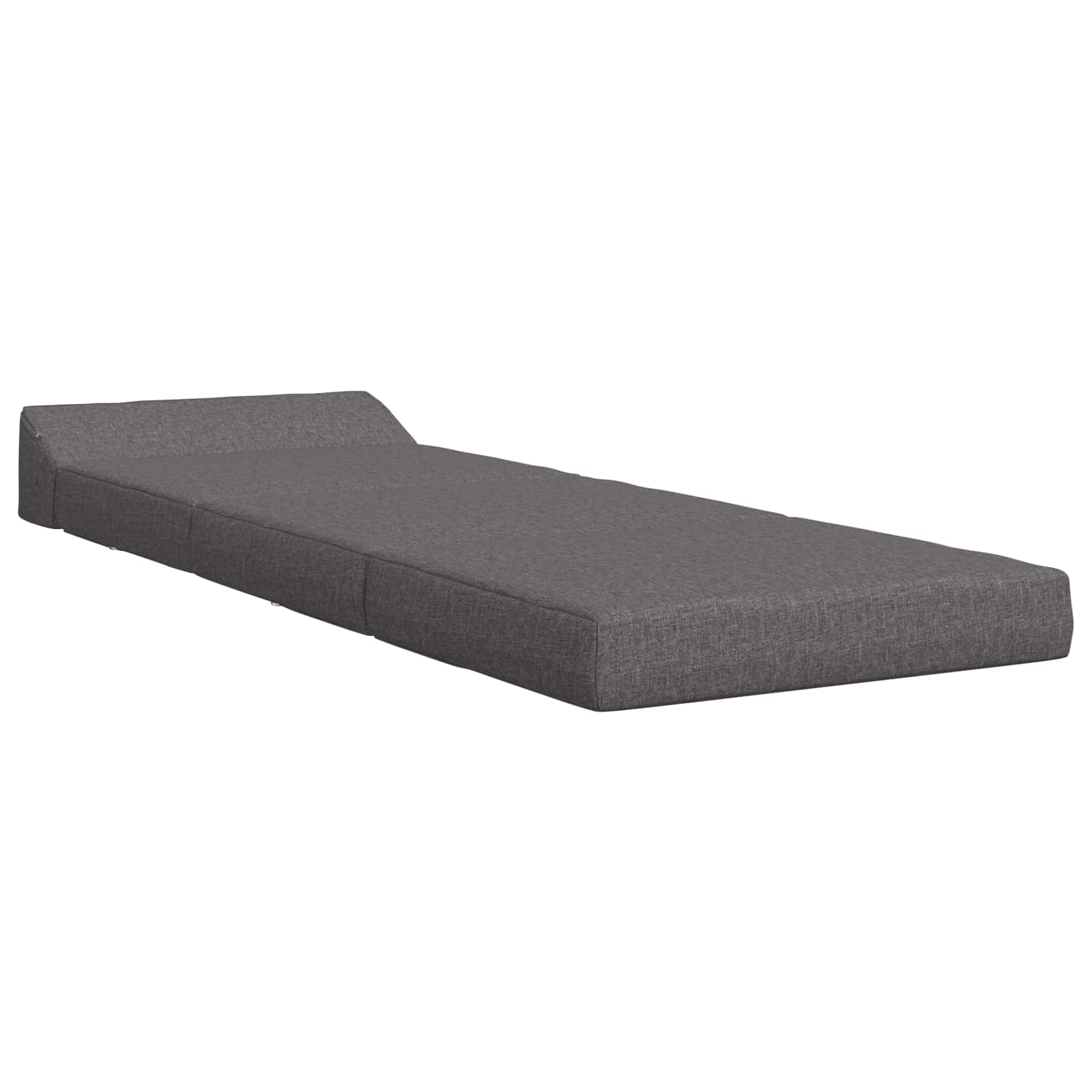 Vouwbare Bankbed Lichtgrijs 200 x 70 x 10 cm Stof – afbeelding 3