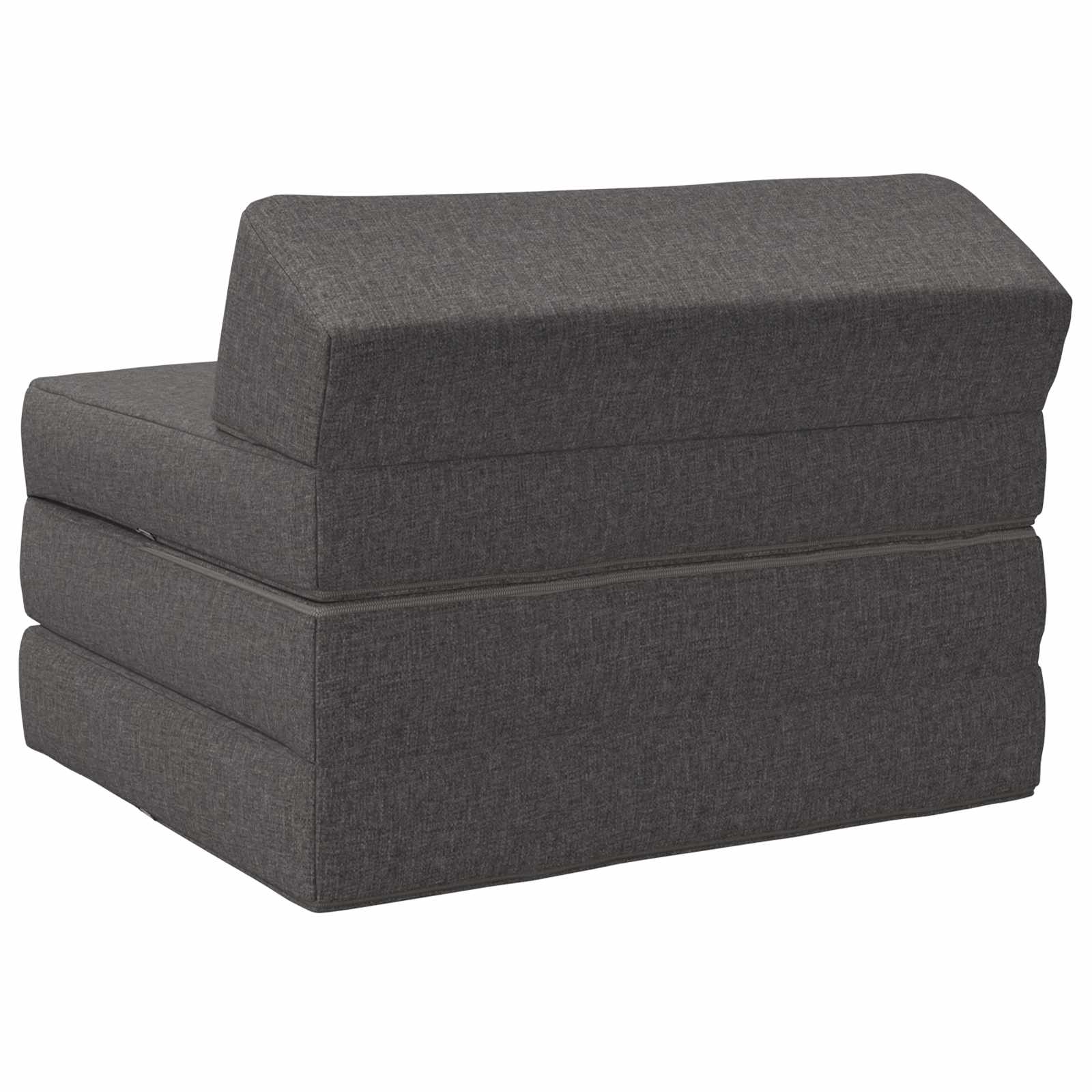 Vouwbare Bankbed Lichtgrijs 200 x 70 x 10 cm Stof – afbeelding 5