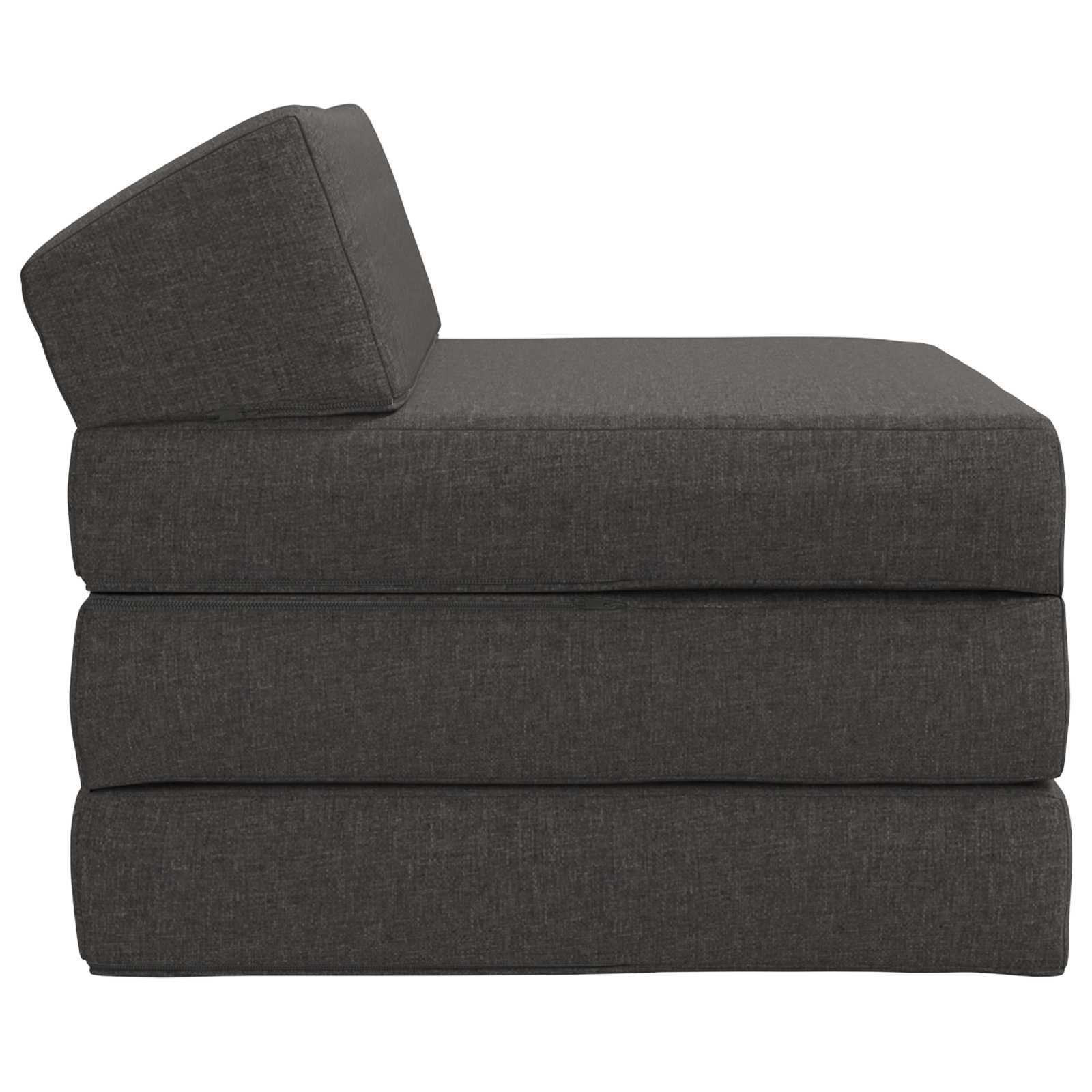 Vouwbare Bankbed Donkergrijs 200 x 70 x 10 cm Stof – afbeelding 3