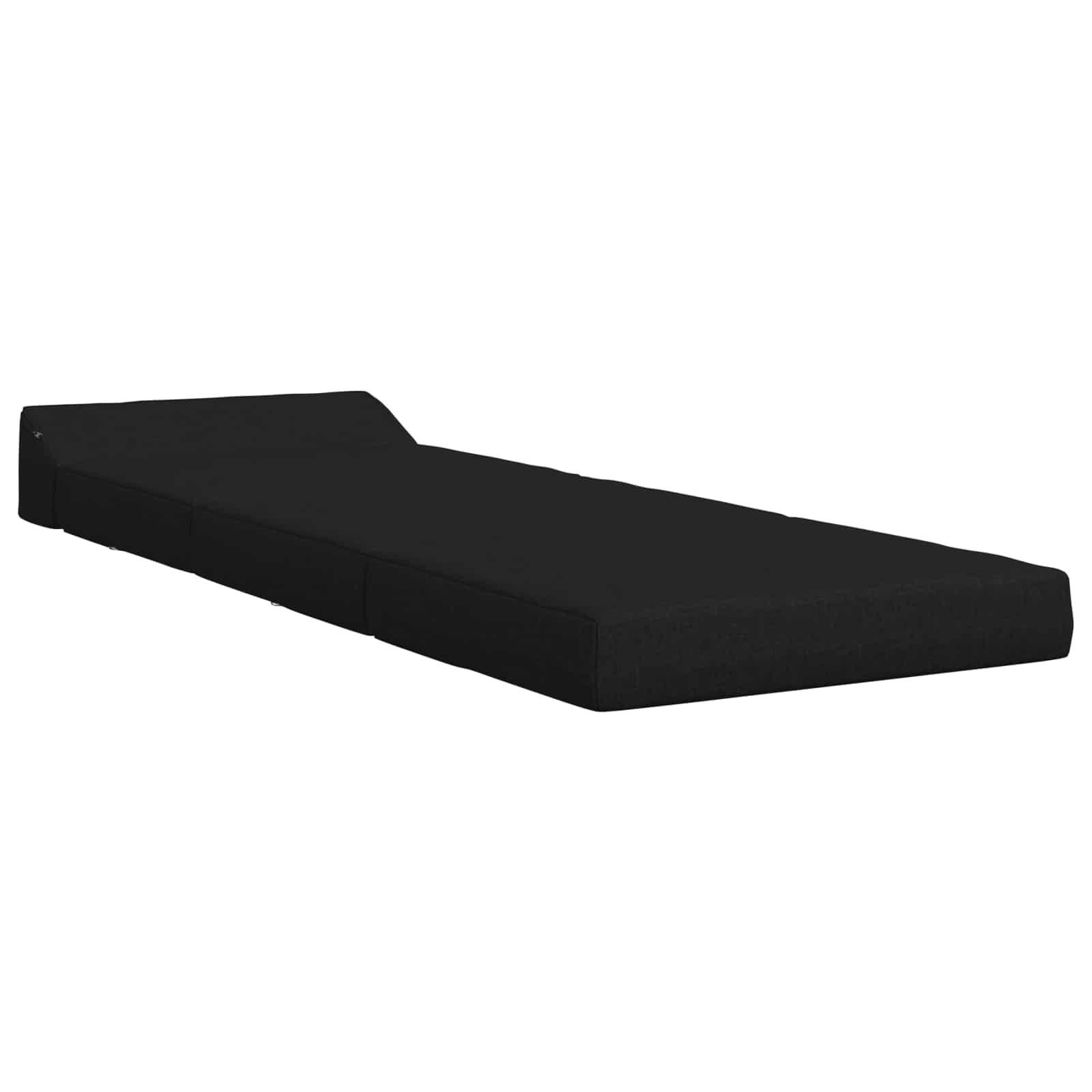 Vouwbare Bankbed Zwart 200 x 70 x 10 cm Stof – afbeelding 2