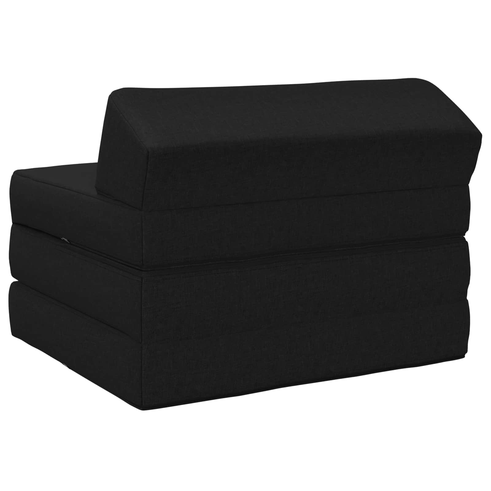 Vouwbare Bankbed Zwart 200 x 70 x 10 cm Stof – afbeelding 4