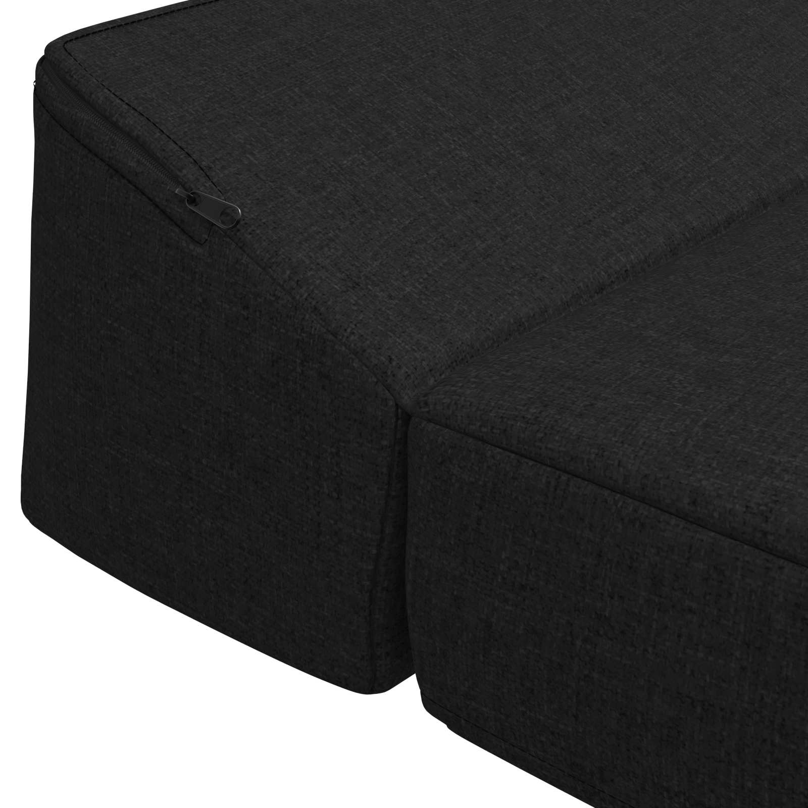 Vouwbare Bankbed Zwart 200 x 70 x 10 cm Stof – afbeelding 5