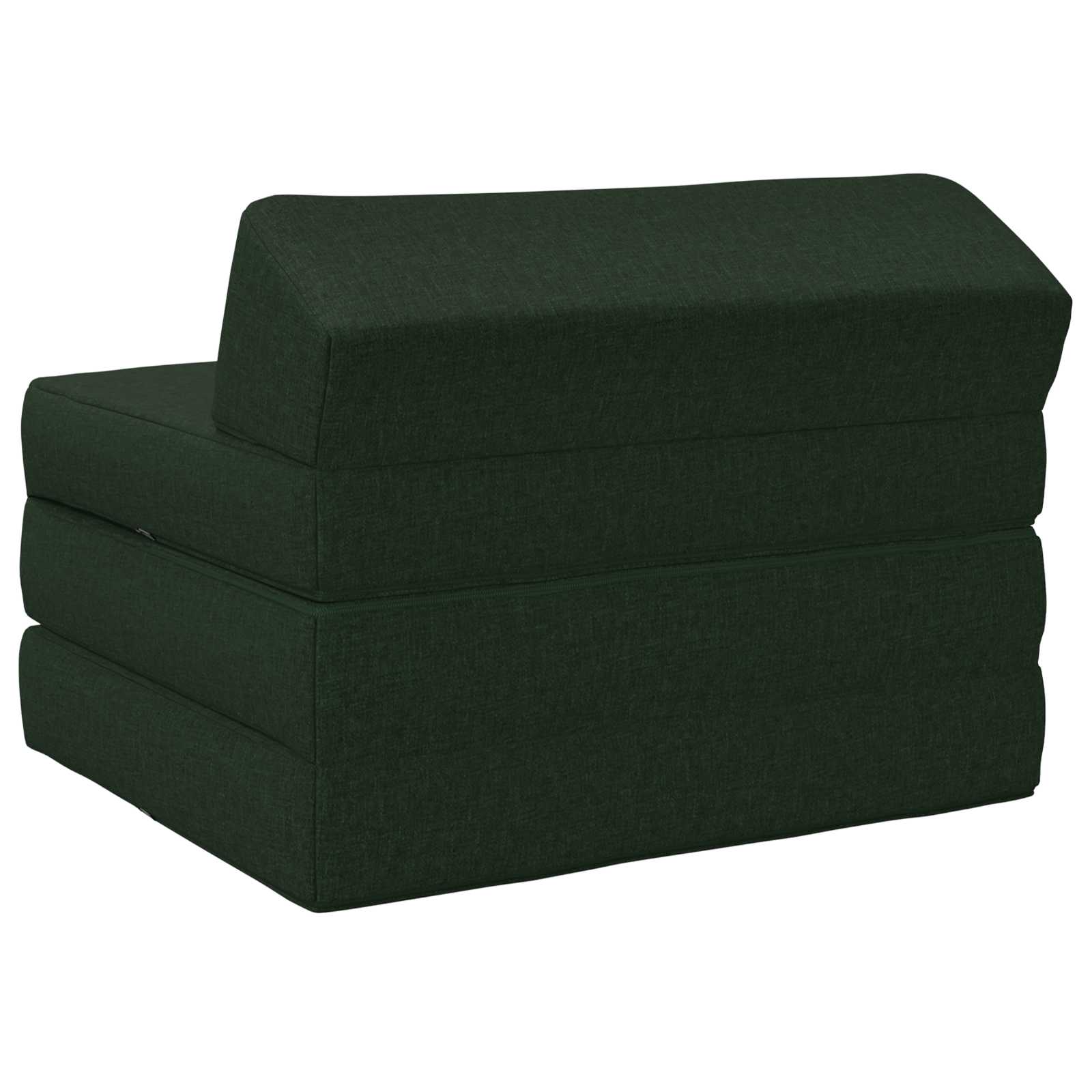 Vouwbare Bankbed Donkergroen 200 x 70 x 10 cm Stof – afbeelding 4