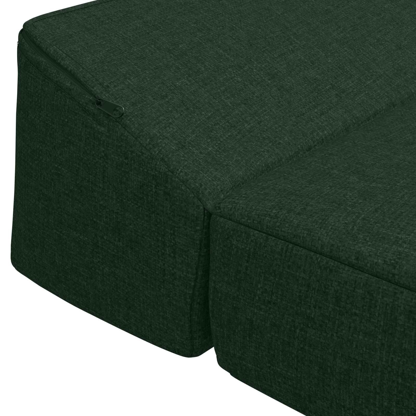 Vouwbare Bankbed Donkergroen 200 x 70 x 10 cm Stof – afbeelding 5