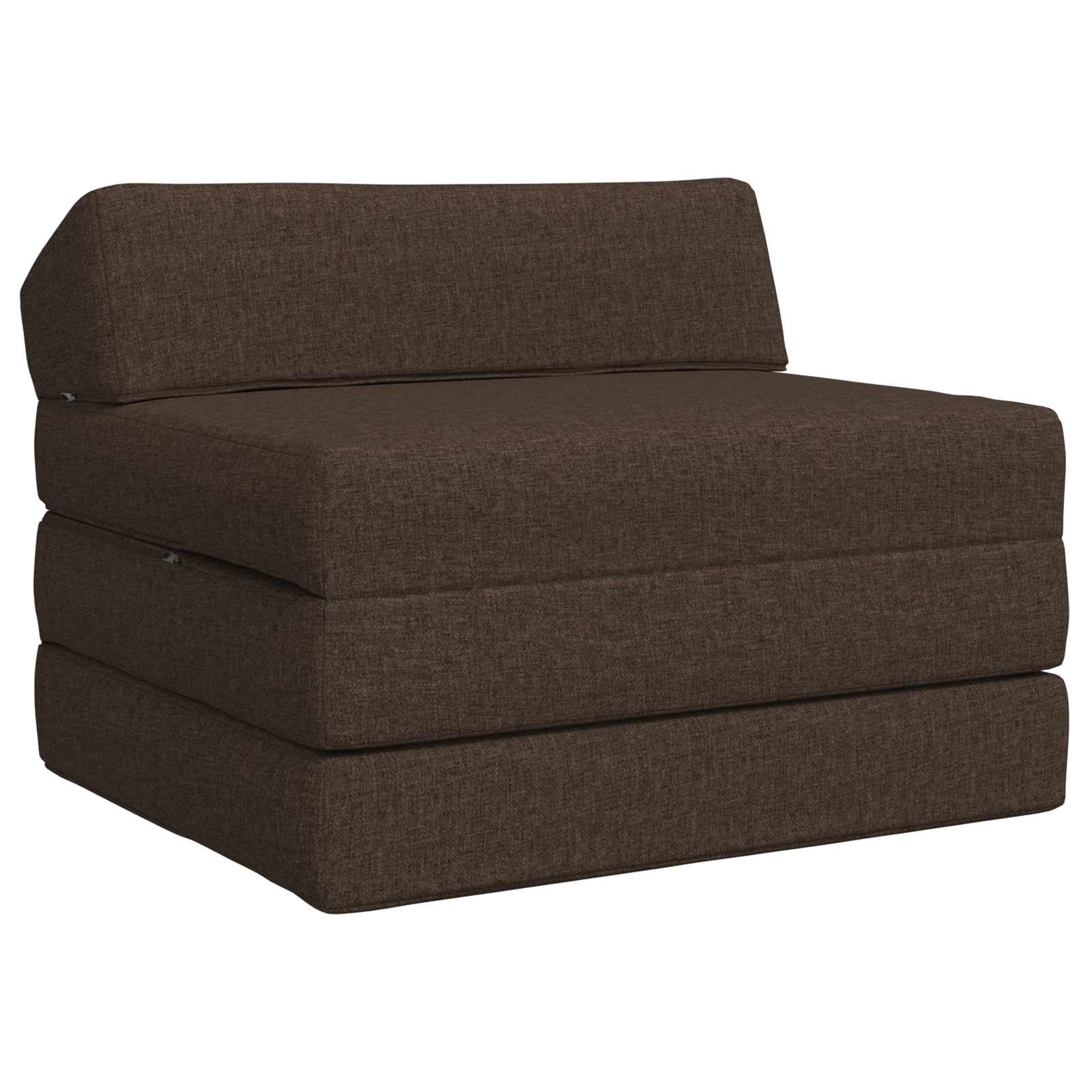 Vouwbare Bankbed Taupe 200 x 70 x 10 cm Stof – afbeelding 1