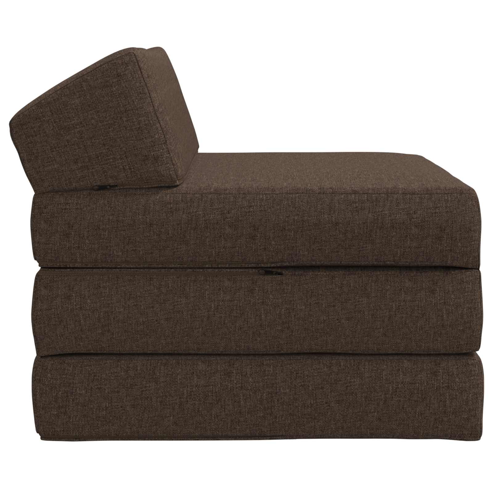Vouwbare Bankbed Taupe 200 x 70 x 10 cm Stof – afbeelding 3