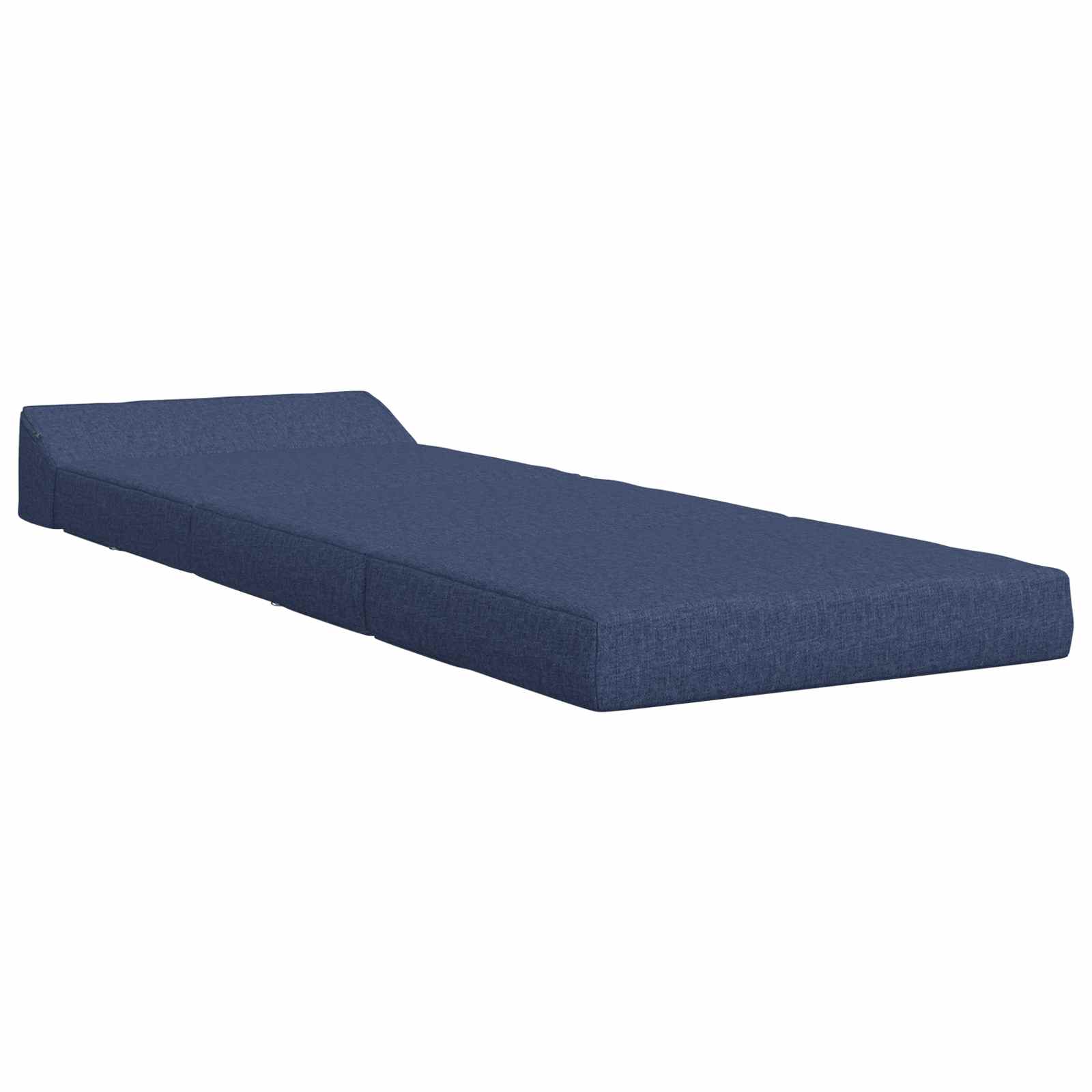 Vouwbare Bankbed Blauw 200 x 70 x 10 cm Stof – afbeelding 2