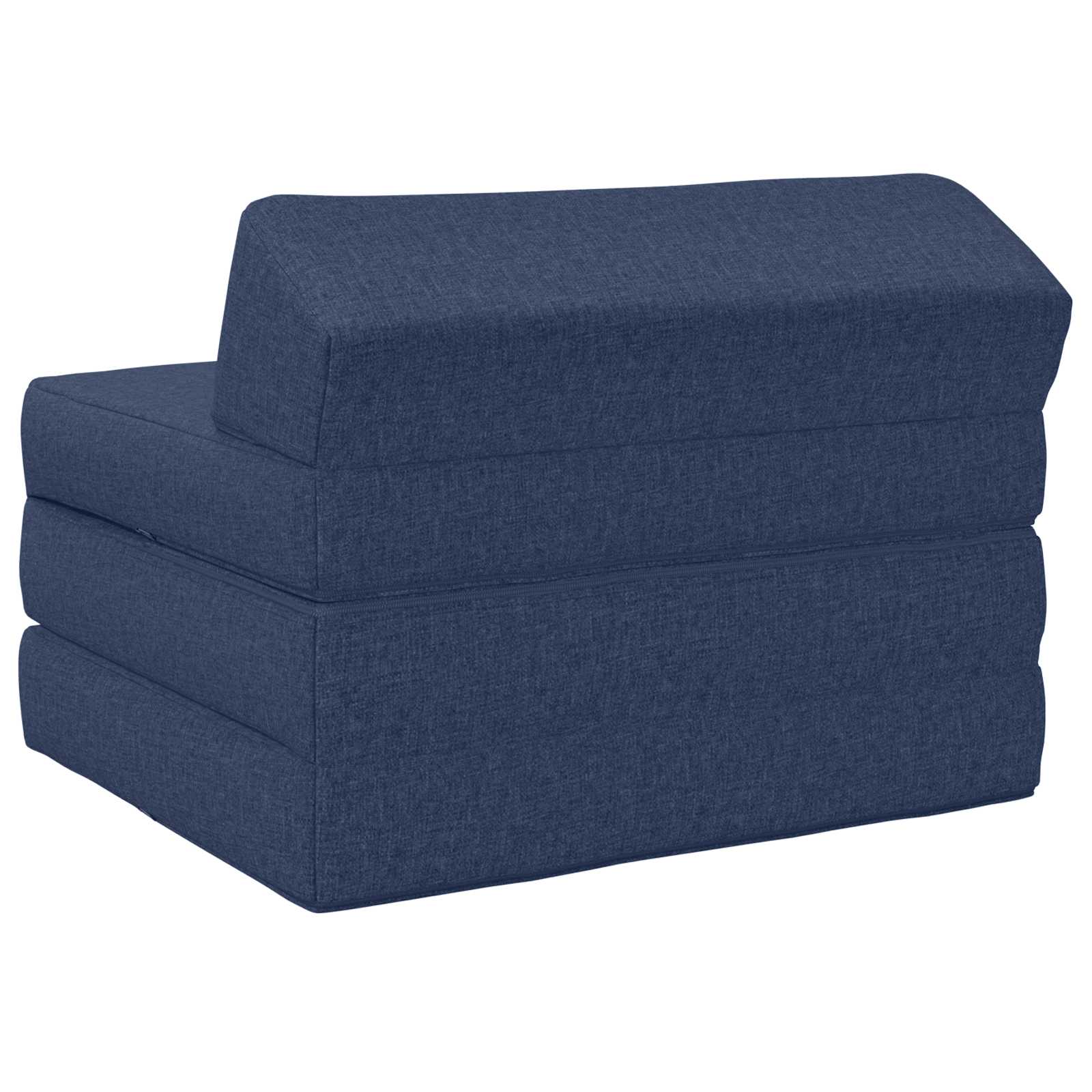 Vouwbare Bankbed Blauw 200 x 70 x 10 cm Stof – afbeelding 4