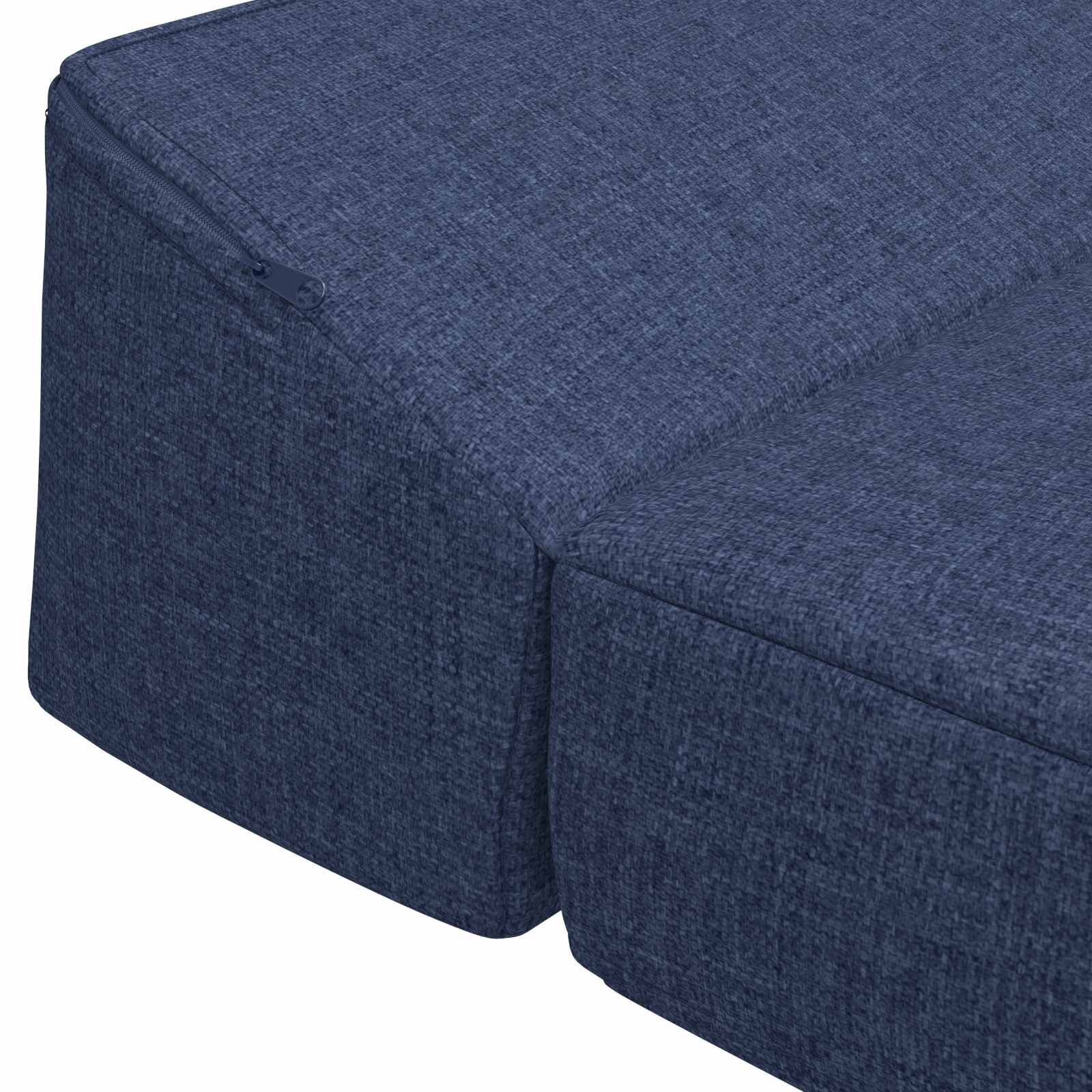 Vouwbare Bankbed Blauw 200 x 70 x 10 cm Stof – afbeelding 5