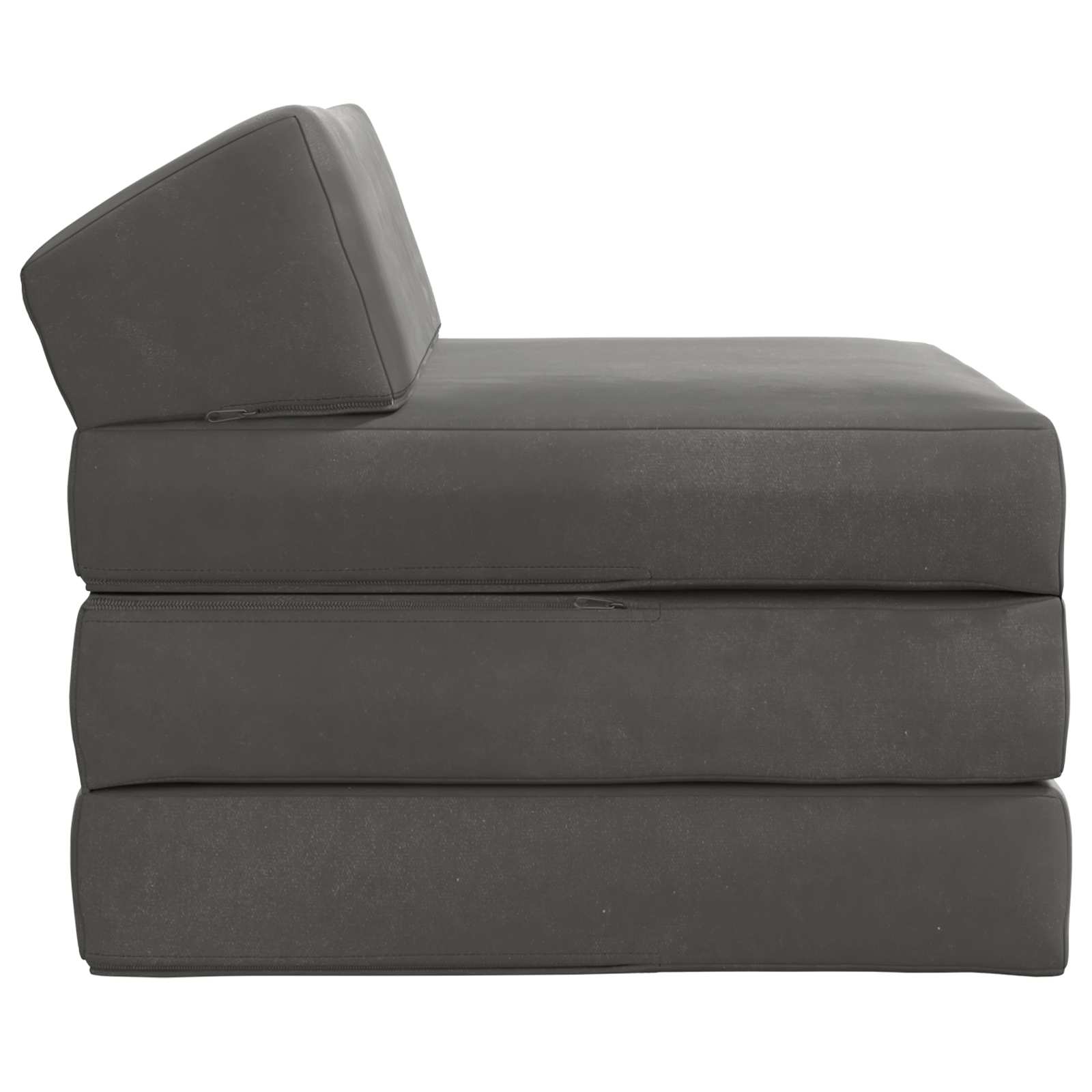 Vouwbare Bankbed Donkergrijs 200 x 70 x 10 cm Fluweel – afbeelding 3