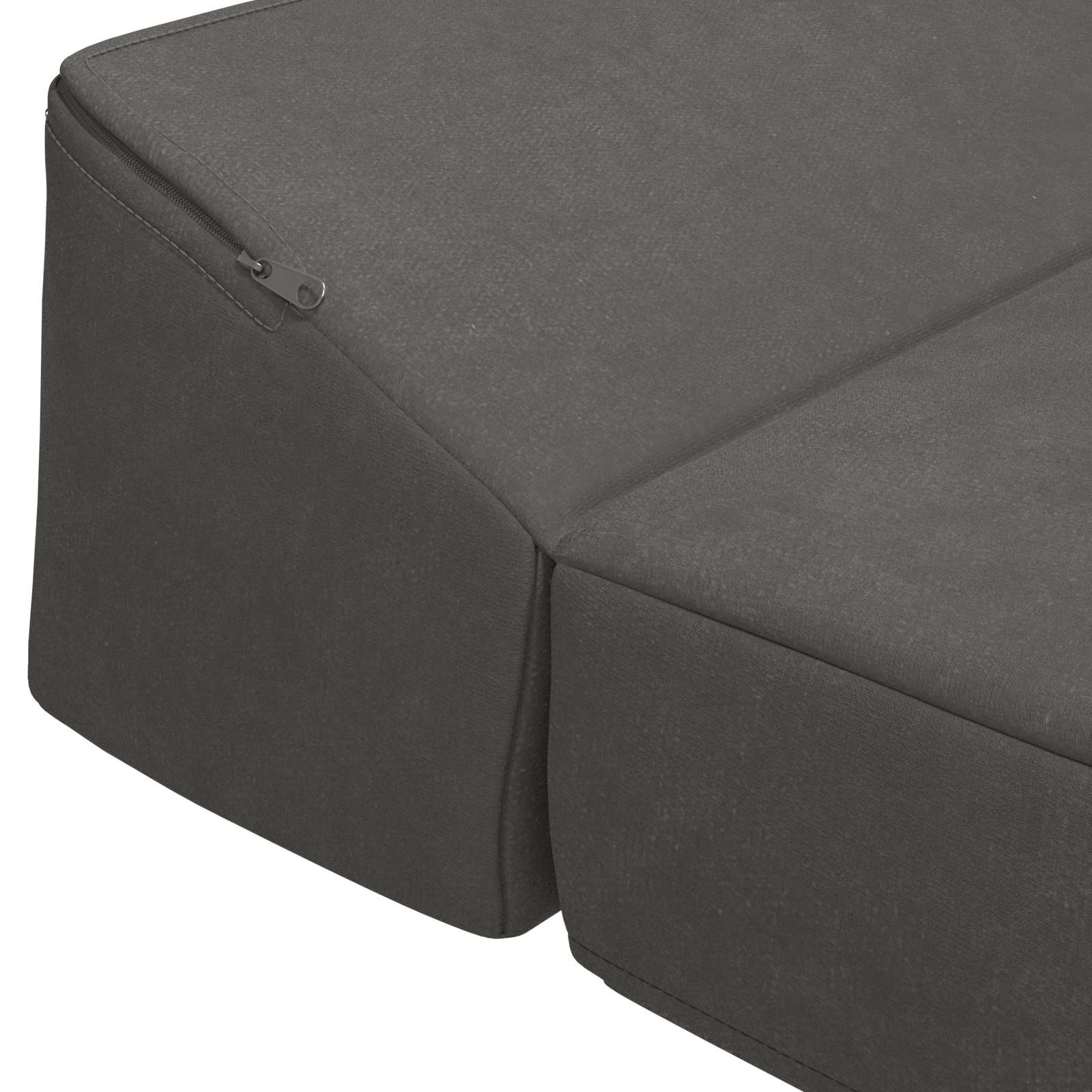 Vouwbare Bankbed Donkergrijs 200 x 70 x 10 cm Fluweel – afbeelding 5