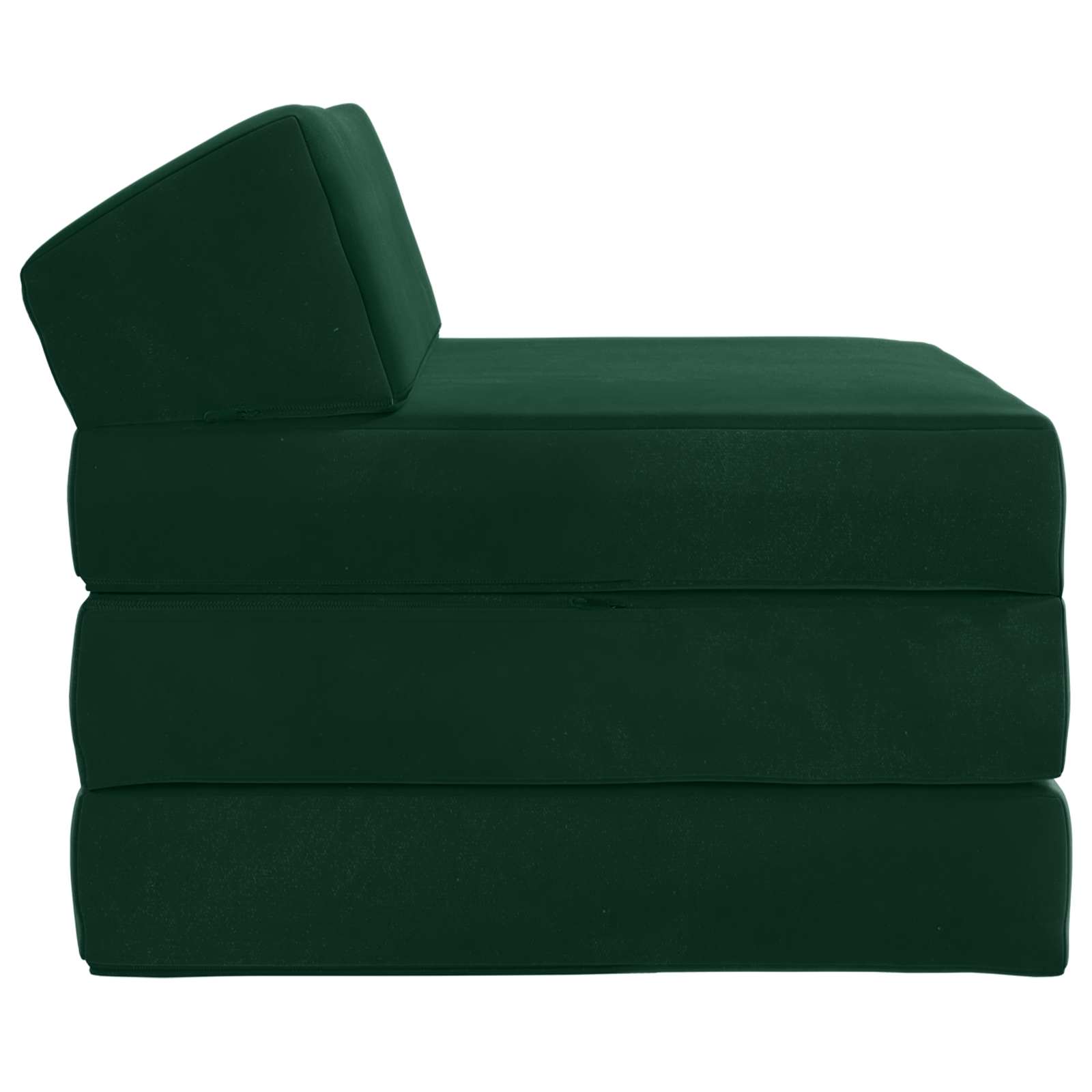 Vouwbare Bankbed Donkergroen 200 x 70 x 10 cm Fluweel – afbeelding 3