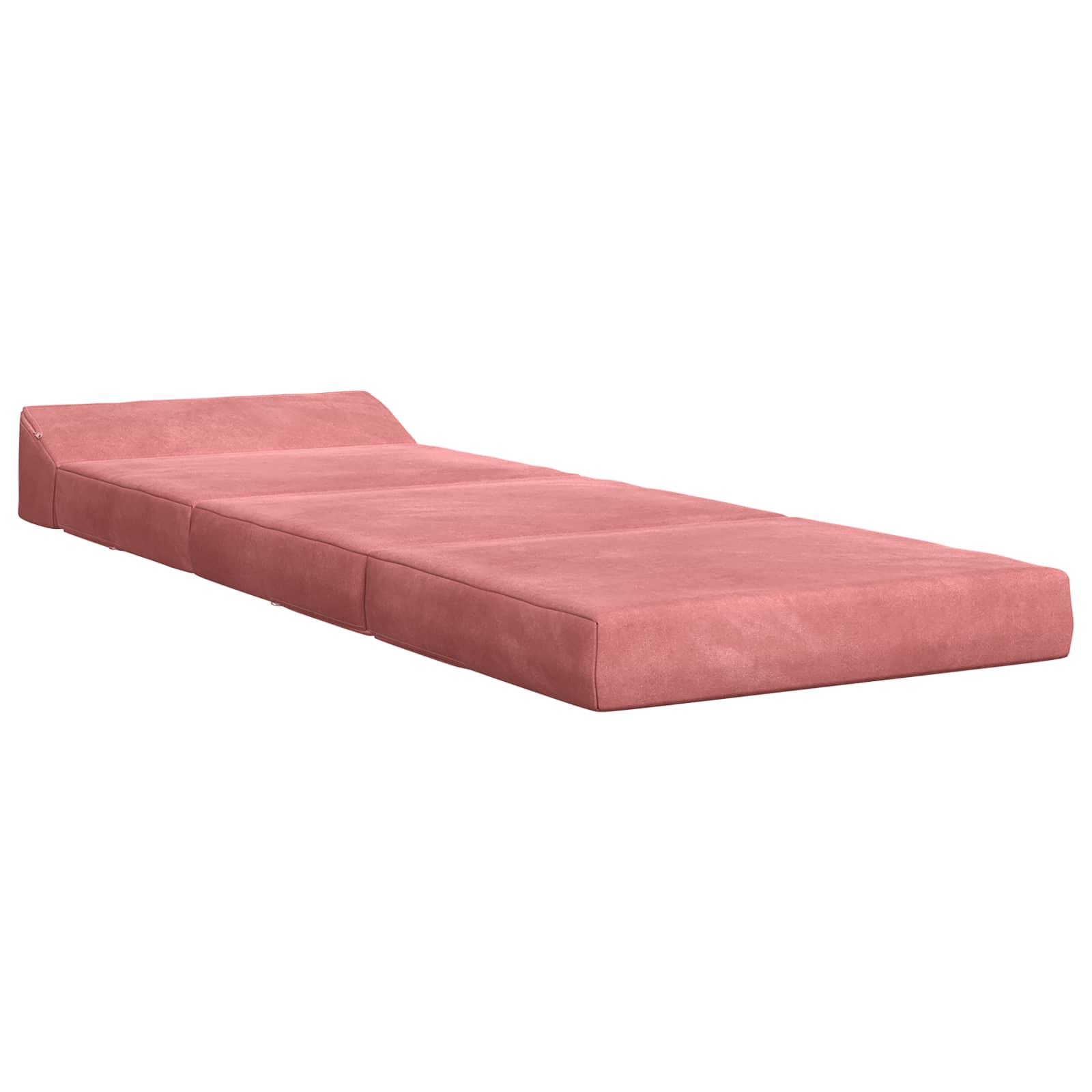 Vouwbare Bankbed Roze 200 x 70 x 10 cm Fluweel – afbeelding 2