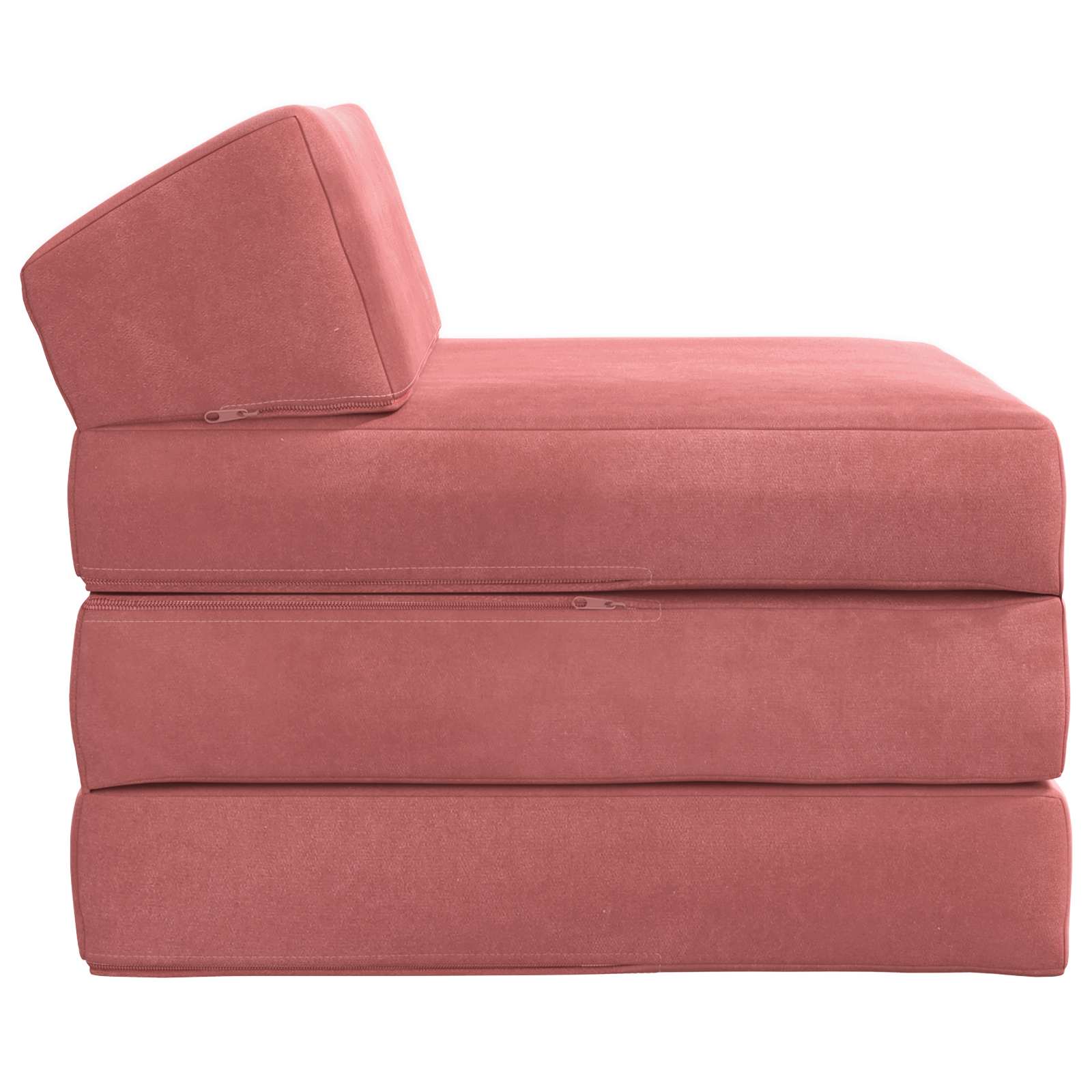 Vouwbare Bankbed Roze 200 x 70 x 10 cm Fluweel – afbeelding 3