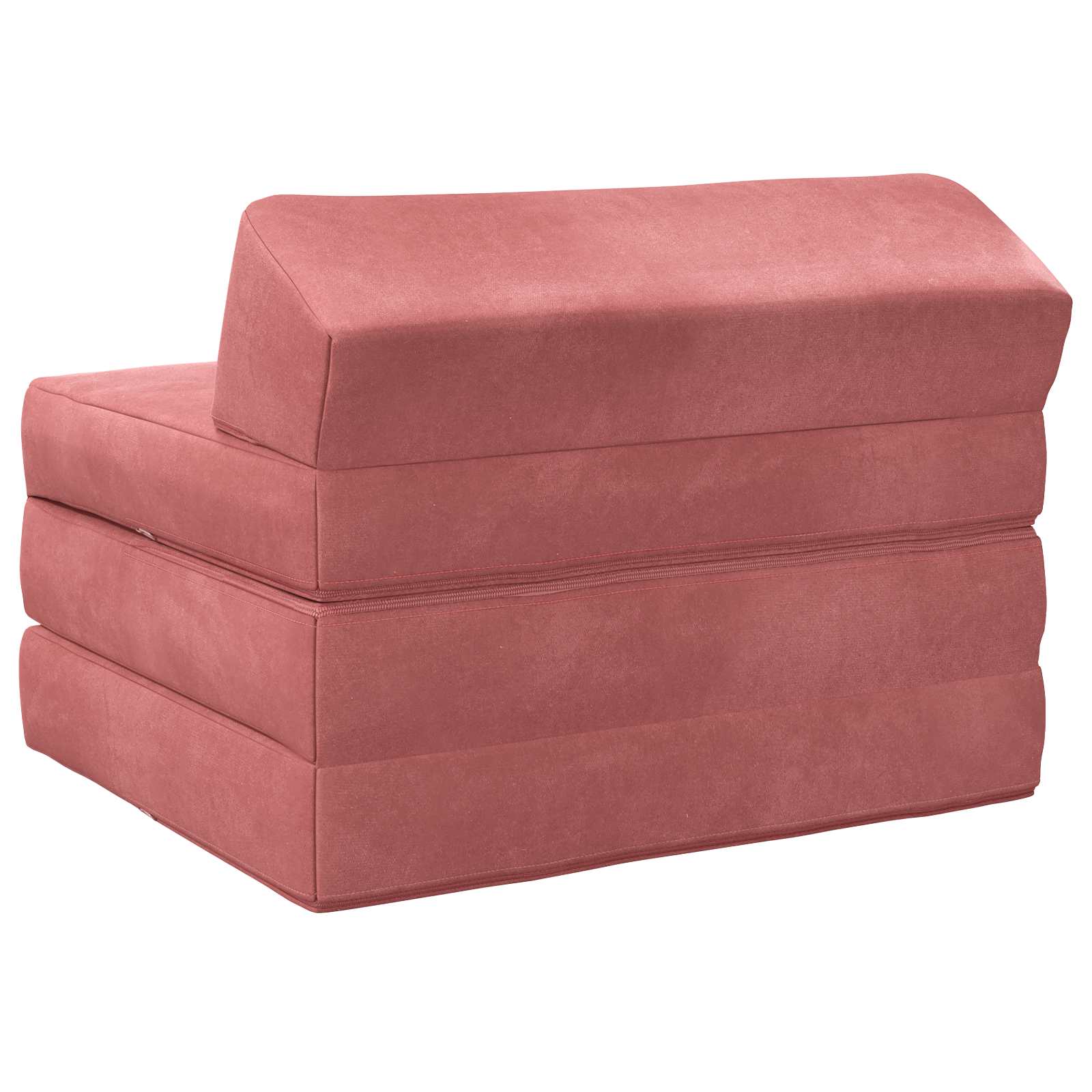 Vouwbare Bankbed Roze 200 x 70 x 10 cm Fluweel – afbeelding 4