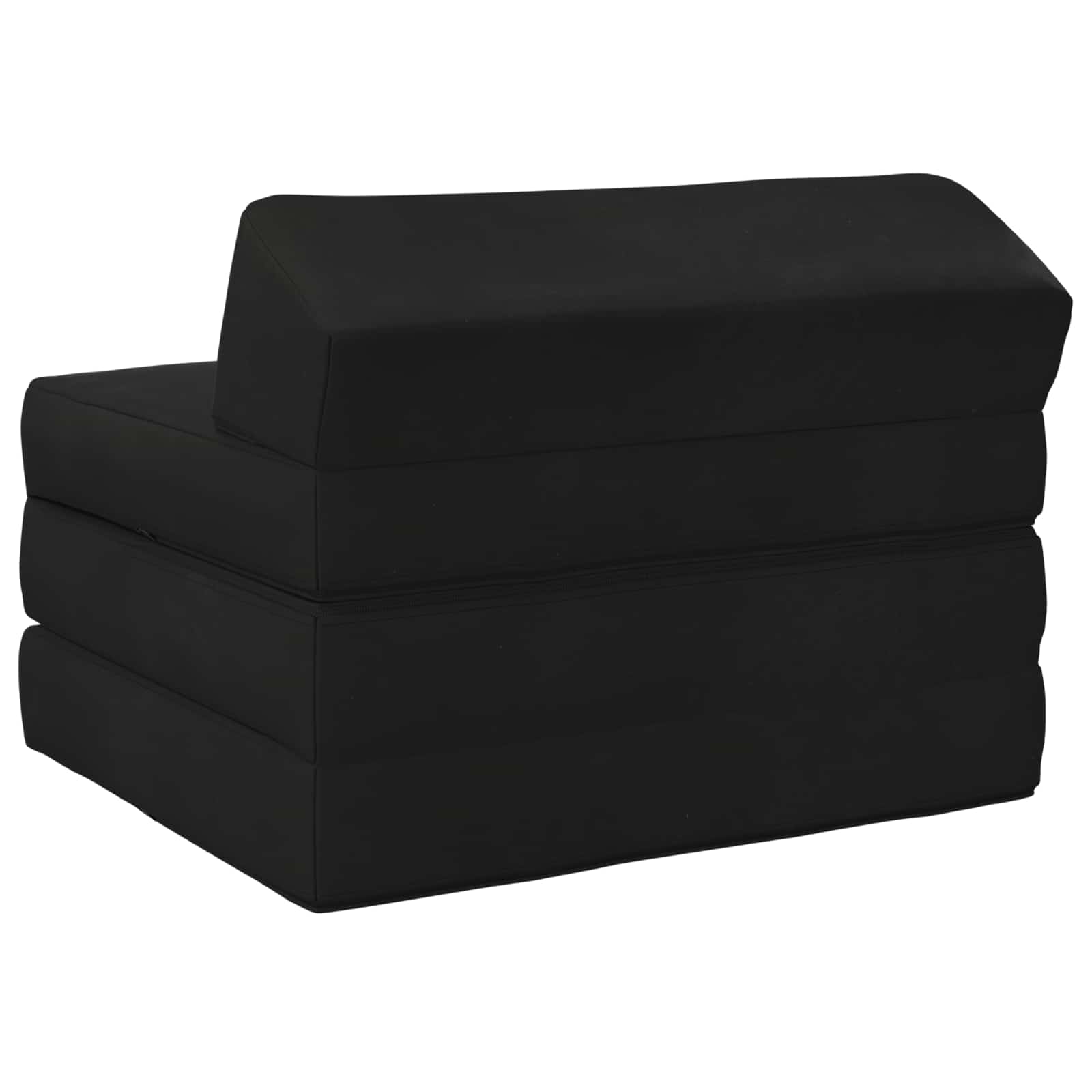Vouwbare Bankbed Zwart 200 x 70 x 10 cm Fluweel – afbeelding 4