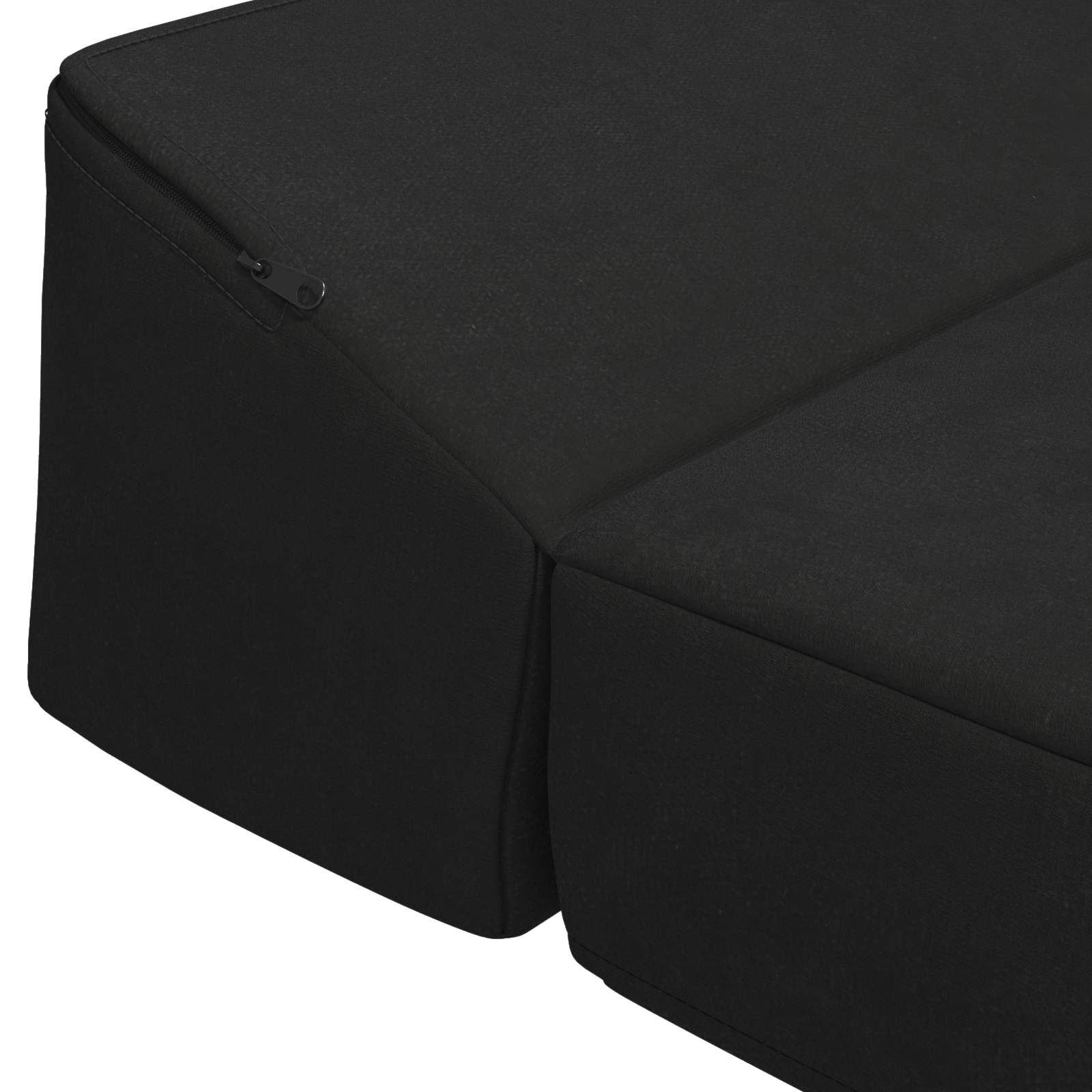 Vouwbare Bankbed Zwart 200 x 70 x 10 cm Fluweel – afbeelding 5