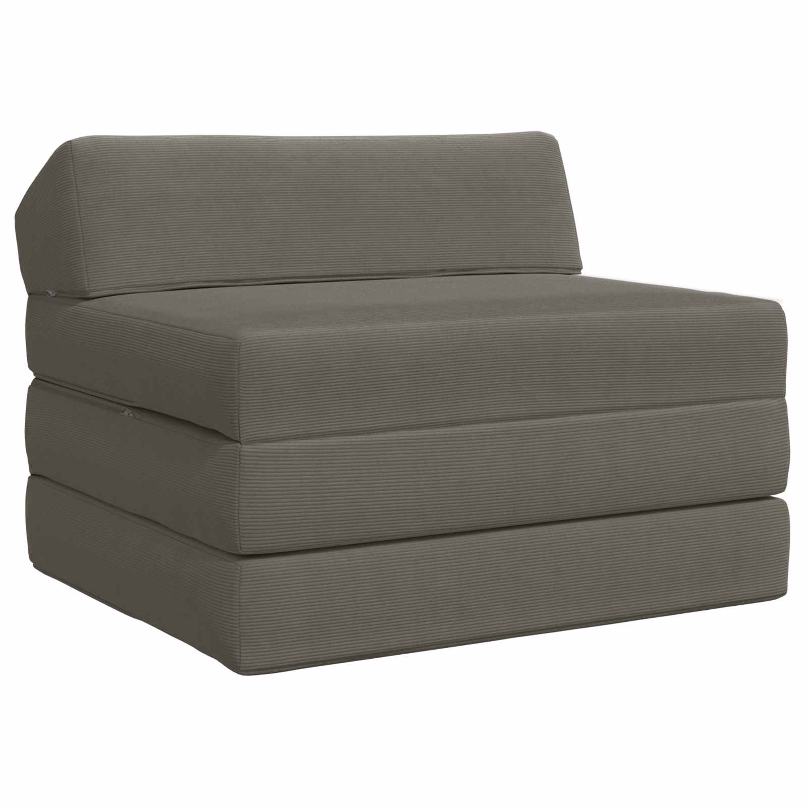 Vouwbare Bankbed Lichtgrijs 200 x 70 x 10 cm Katoen Stof – afbeelding 1