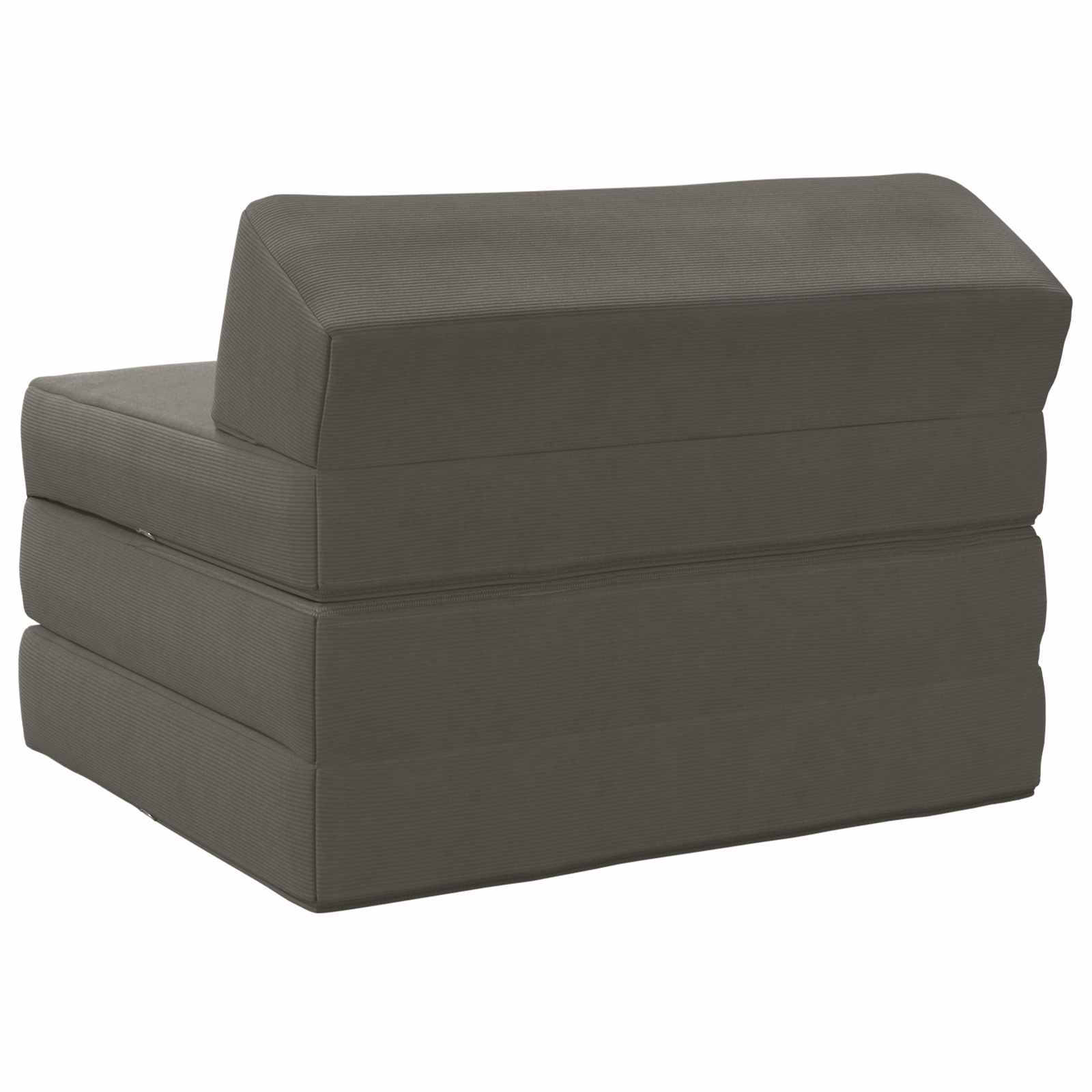Vouwbare Bankbed Lichtgrijs 200 x 70 x 10 cm Katoen Stof – afbeelding 4
