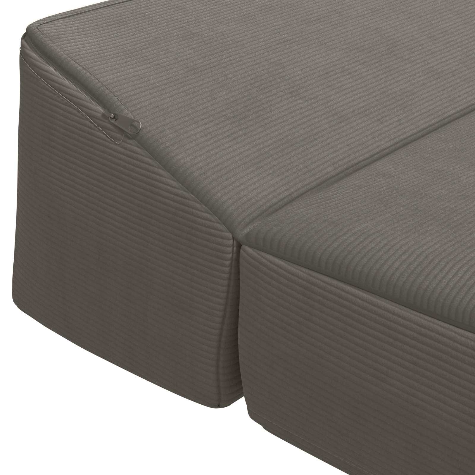Vouwbare Bankbed Lichtgrijs 200 x 70 x 10 cm Katoen Stof – afbeelding 5