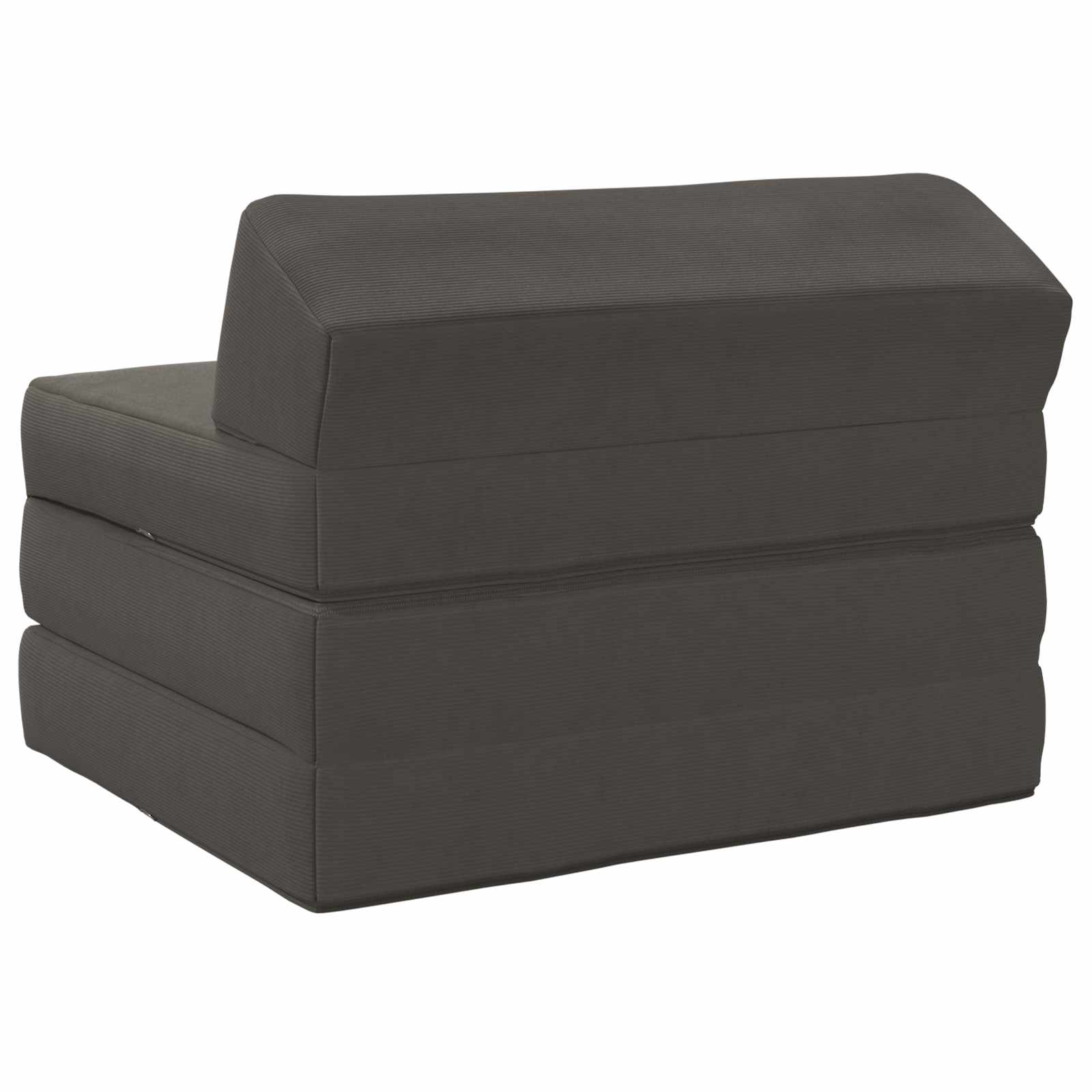 Vouwbare Bankbed Donkergrijs 200 x 70 x 10 cm Katoen Stof – afbeelding 4