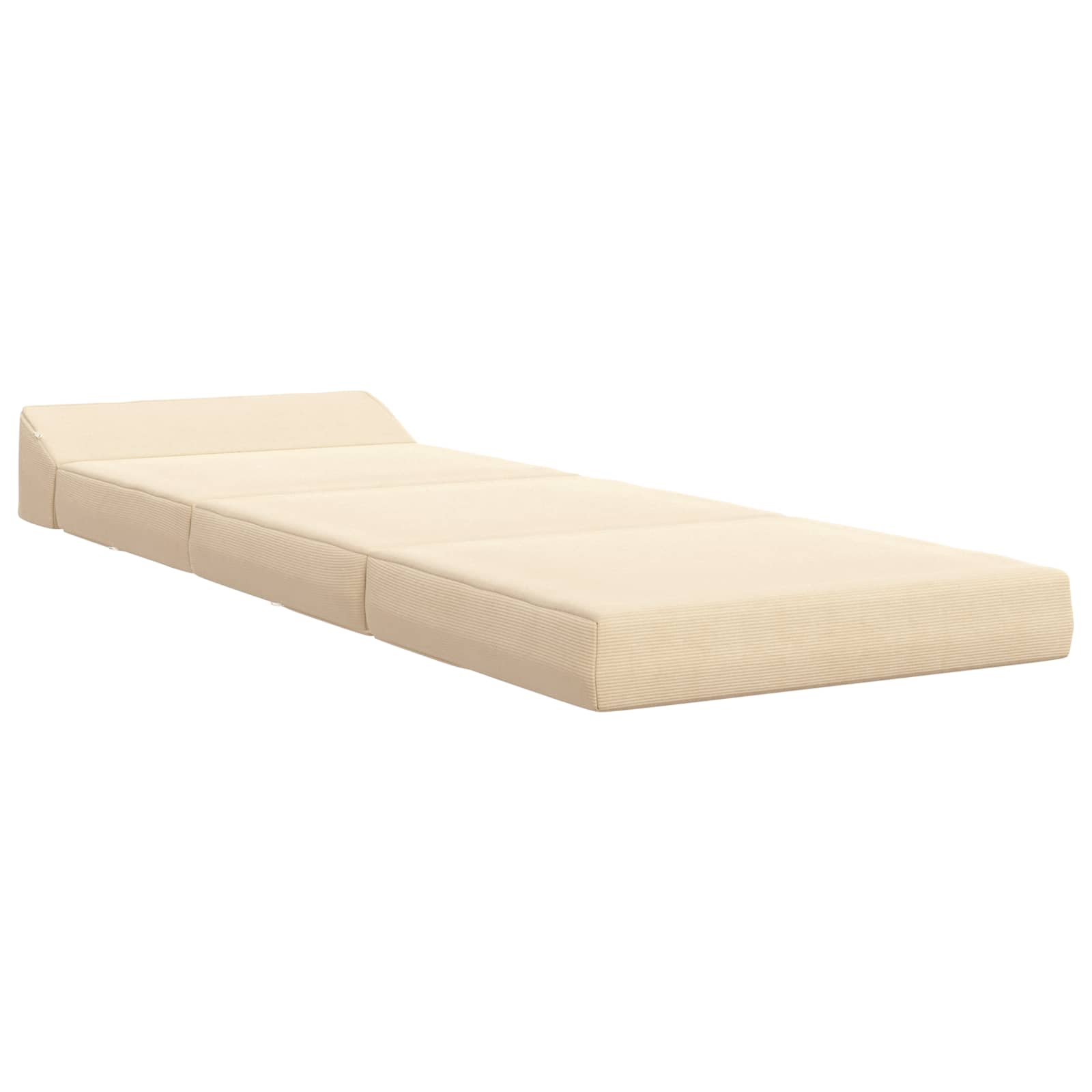 Vouwbare Bankbed Crèmekleurig 200 x 70 x 10 cm Katoen Stof – afbeelding 2